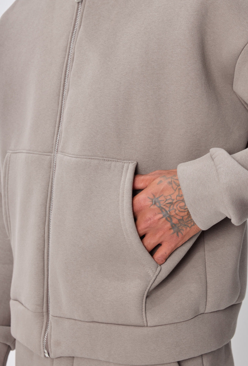 Ensemble oversize taupe