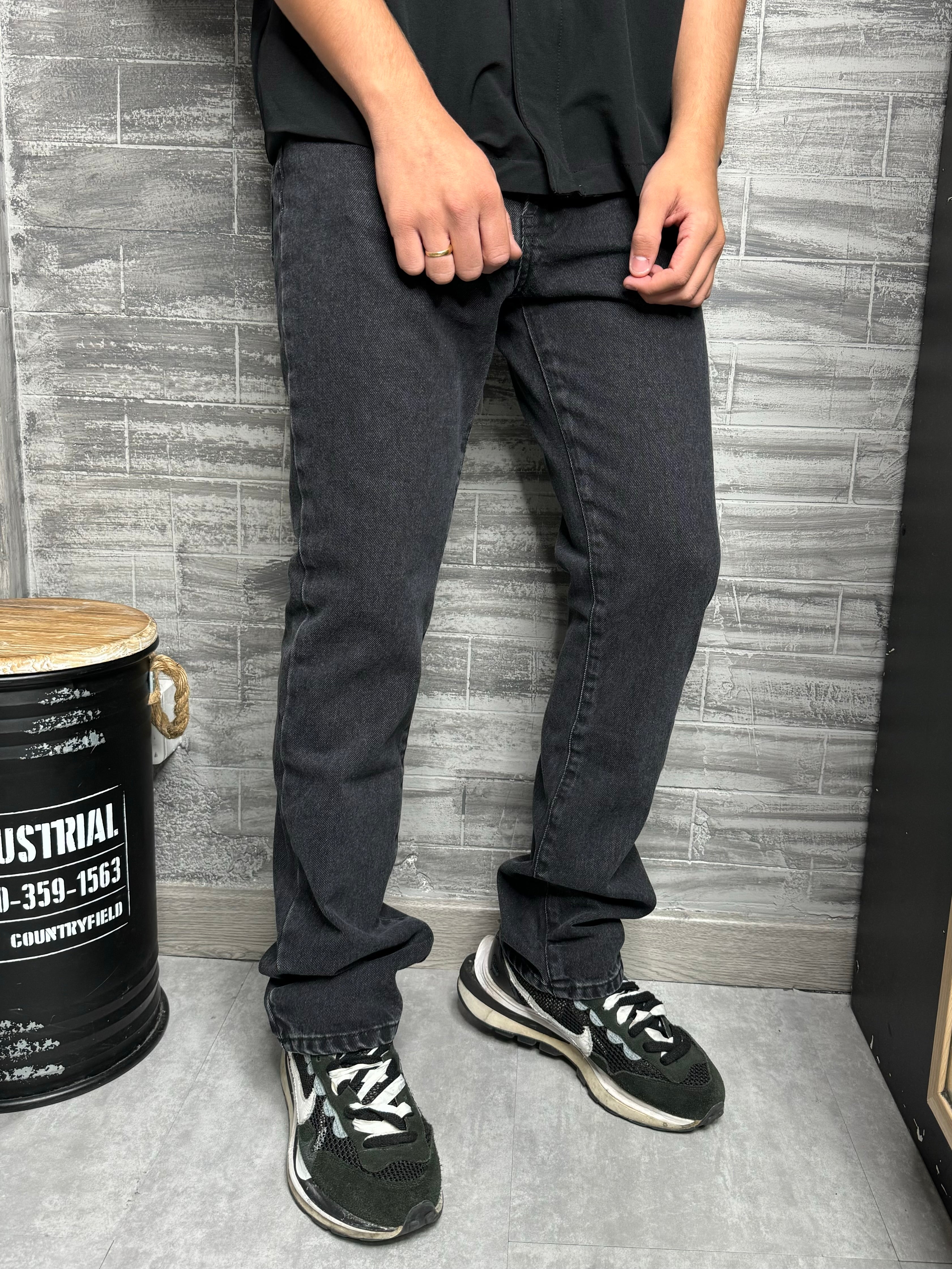 Jean Large gris foncé
