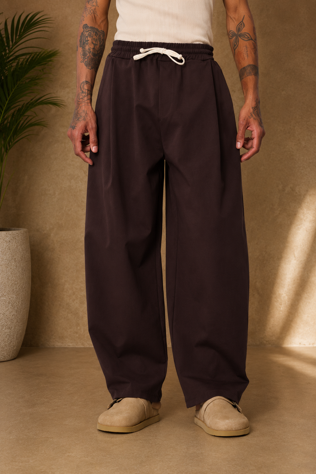 Pantalon ballon marron