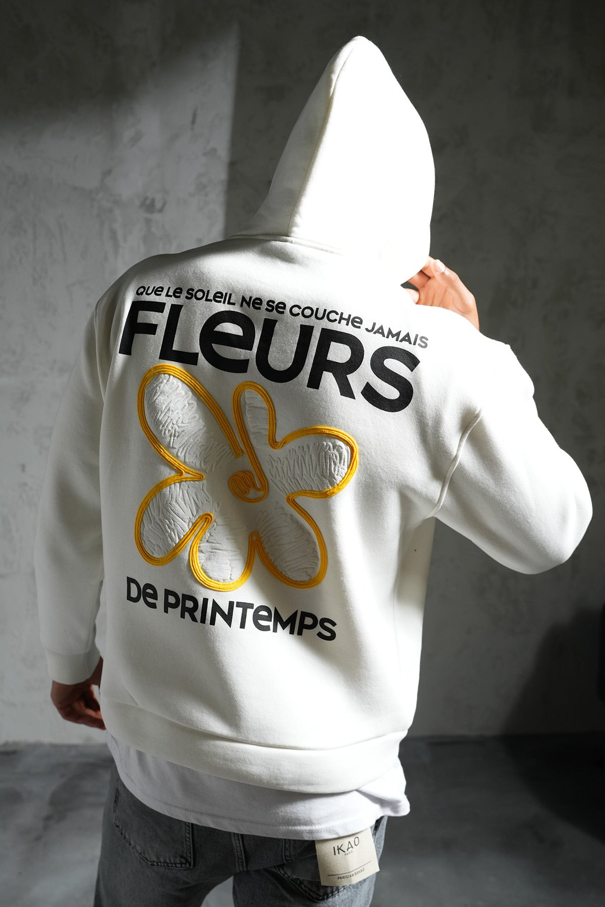 Sweat Fleurs de printemps blanc