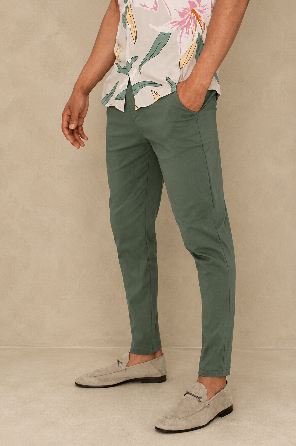 Pantalon cosy kaki