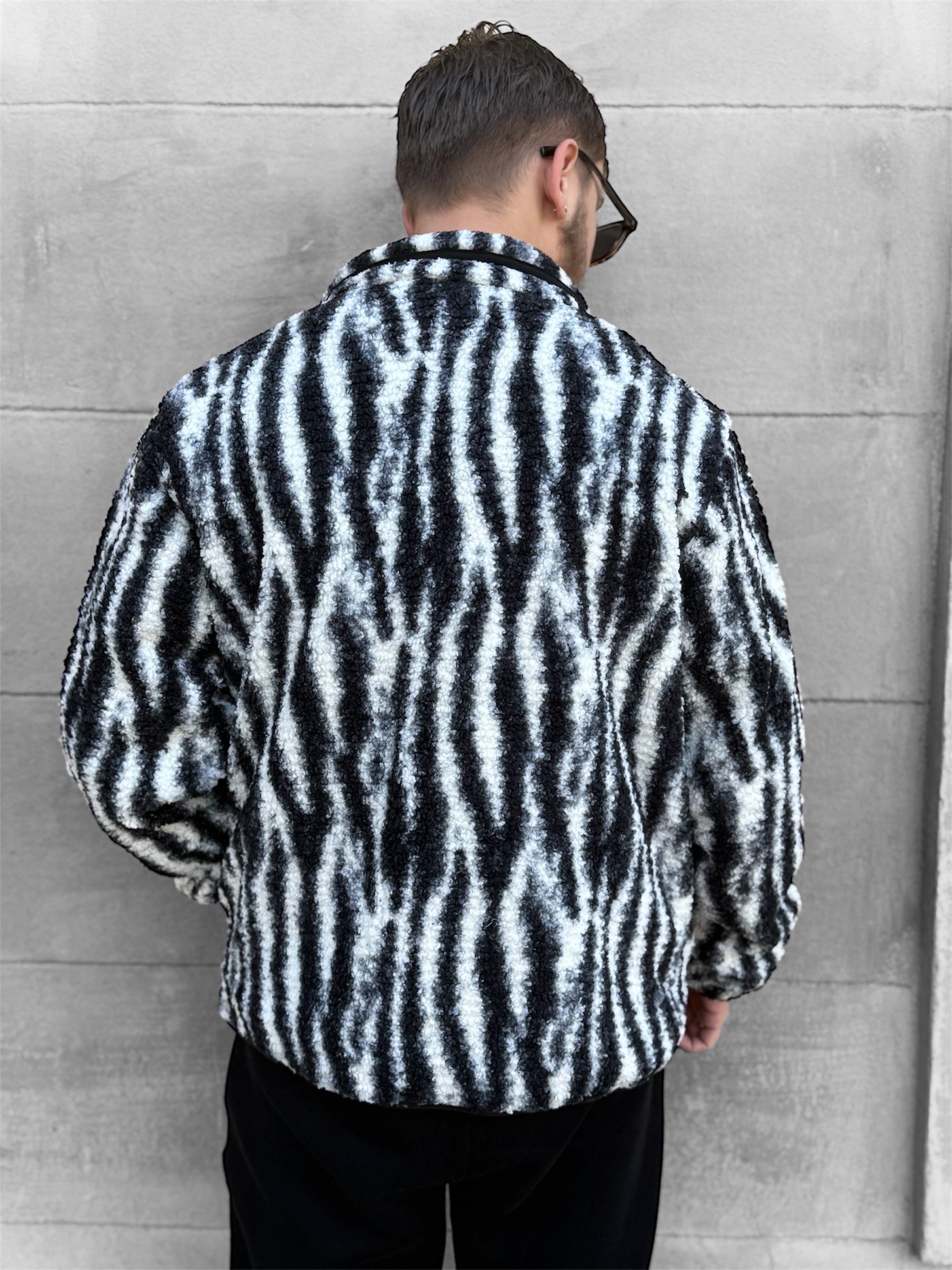 Veste laine zébrée