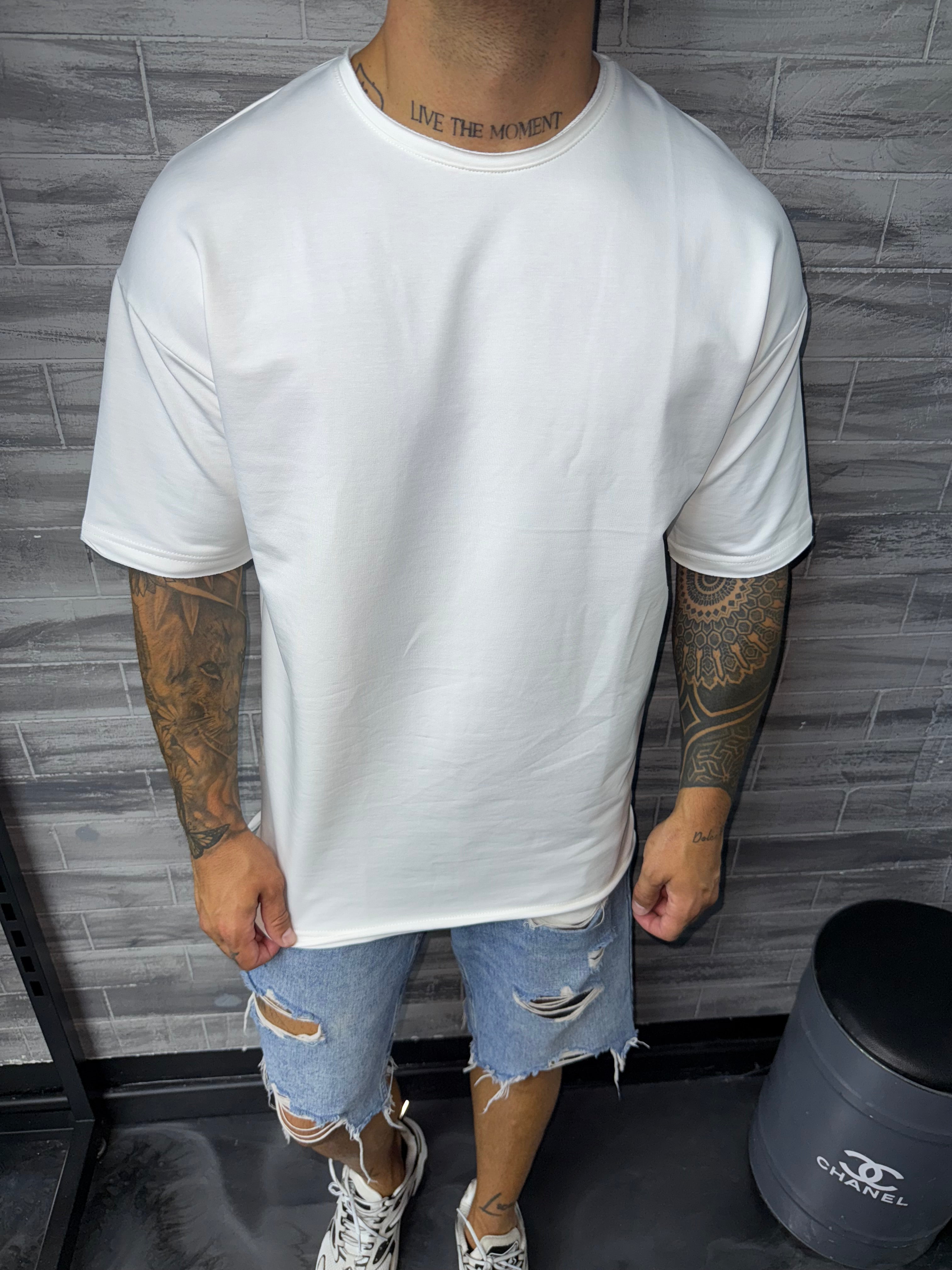 T-shirt Oversize uni blanc
