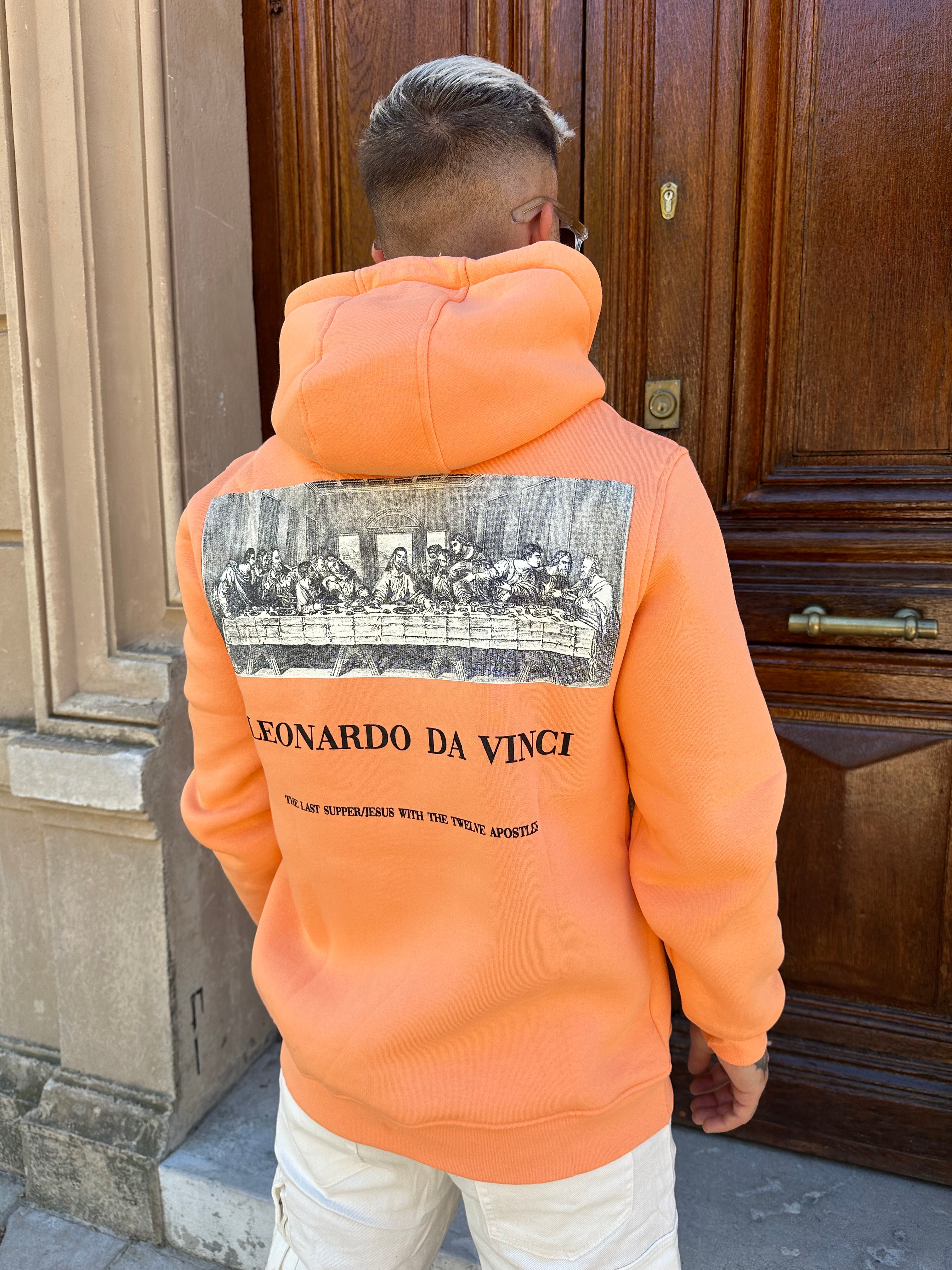 Leonardo Orange Hooded Sweatshirt