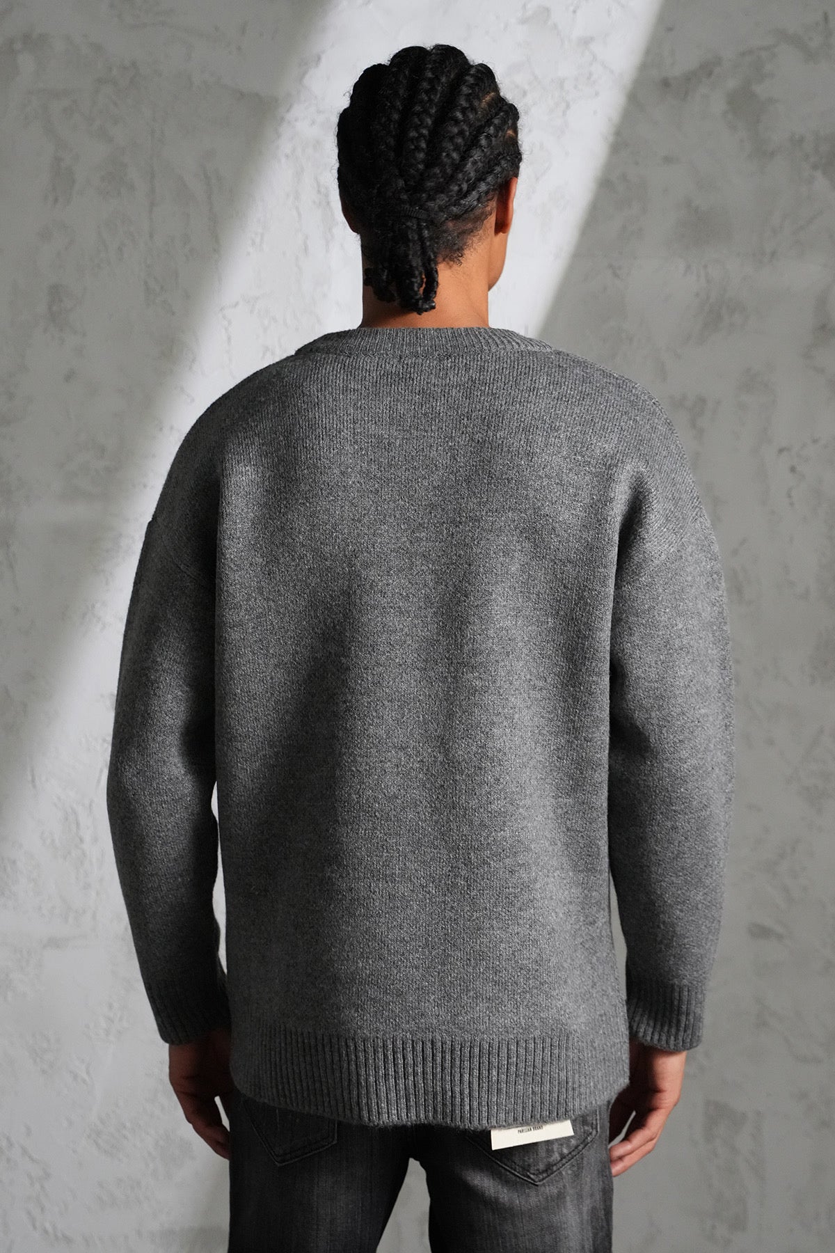 Pull maille gris Cœur