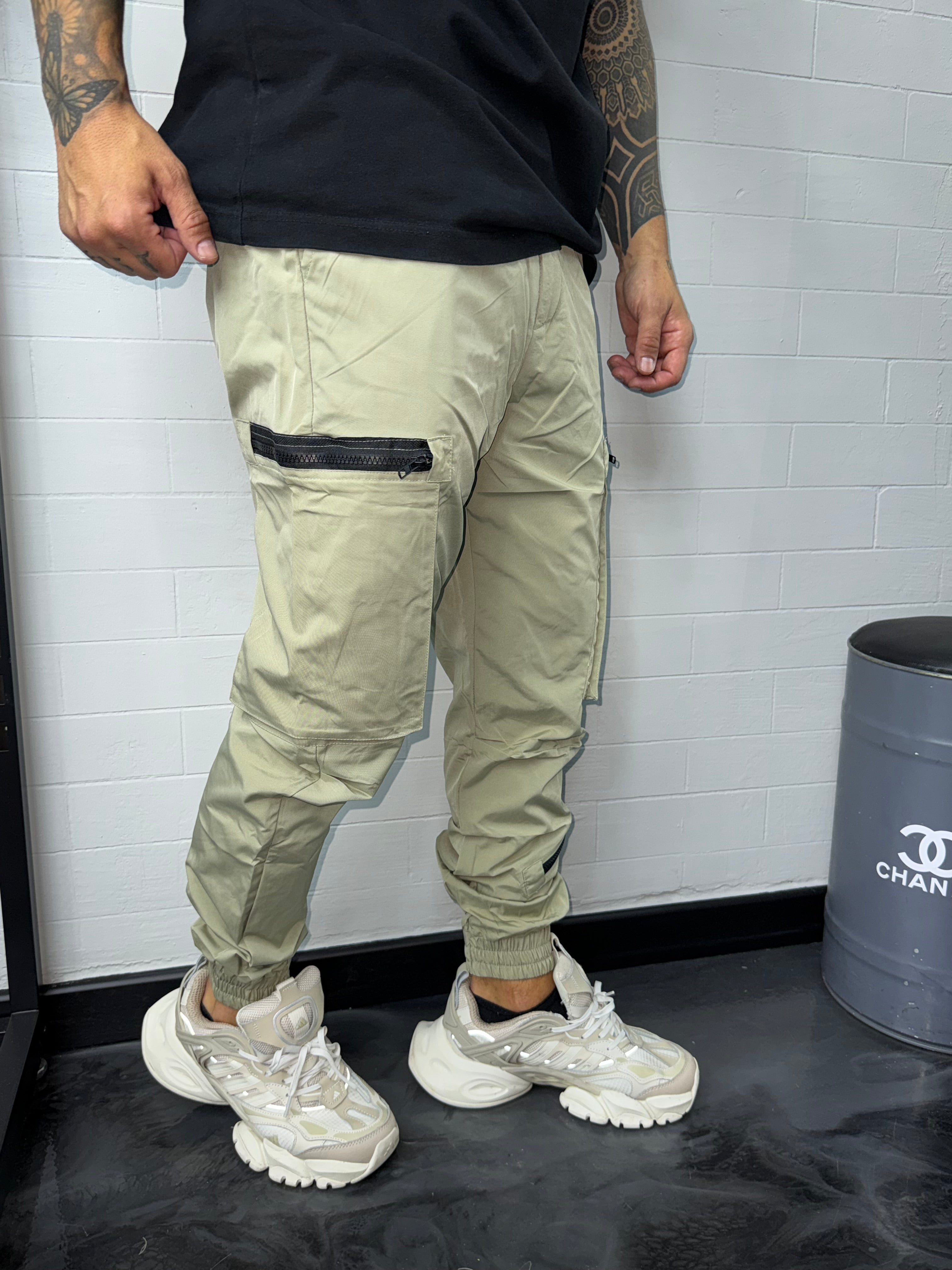 Cargo zip kaki