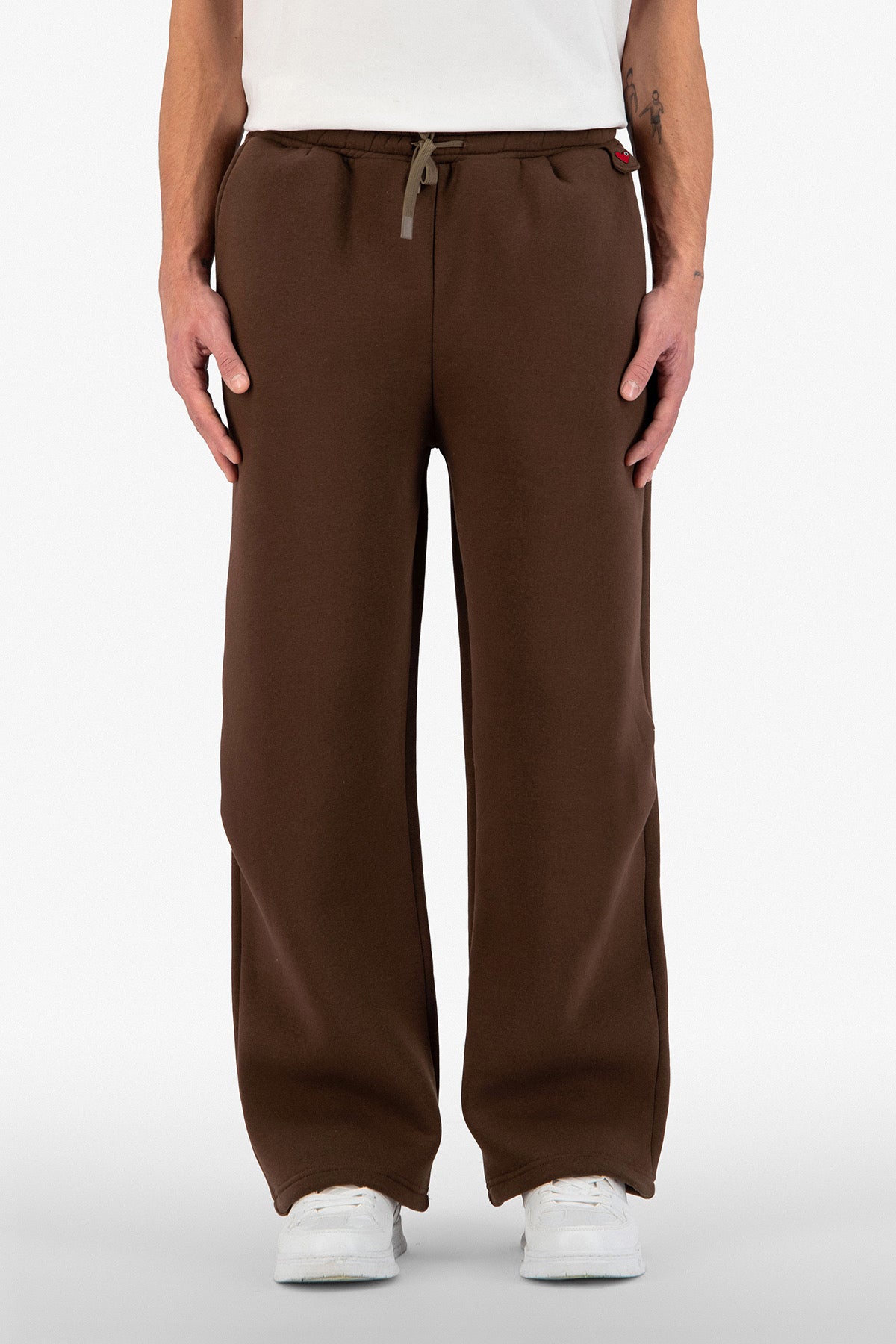 Pantalon jogging marron petit cœur