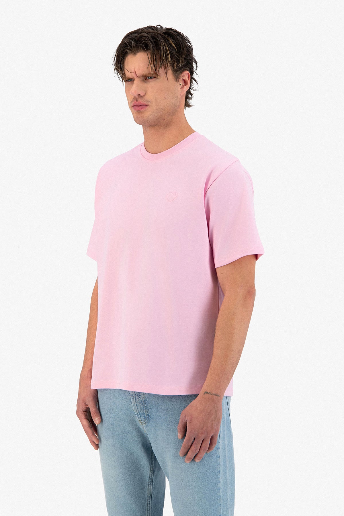 T-shirt rose petit cœur