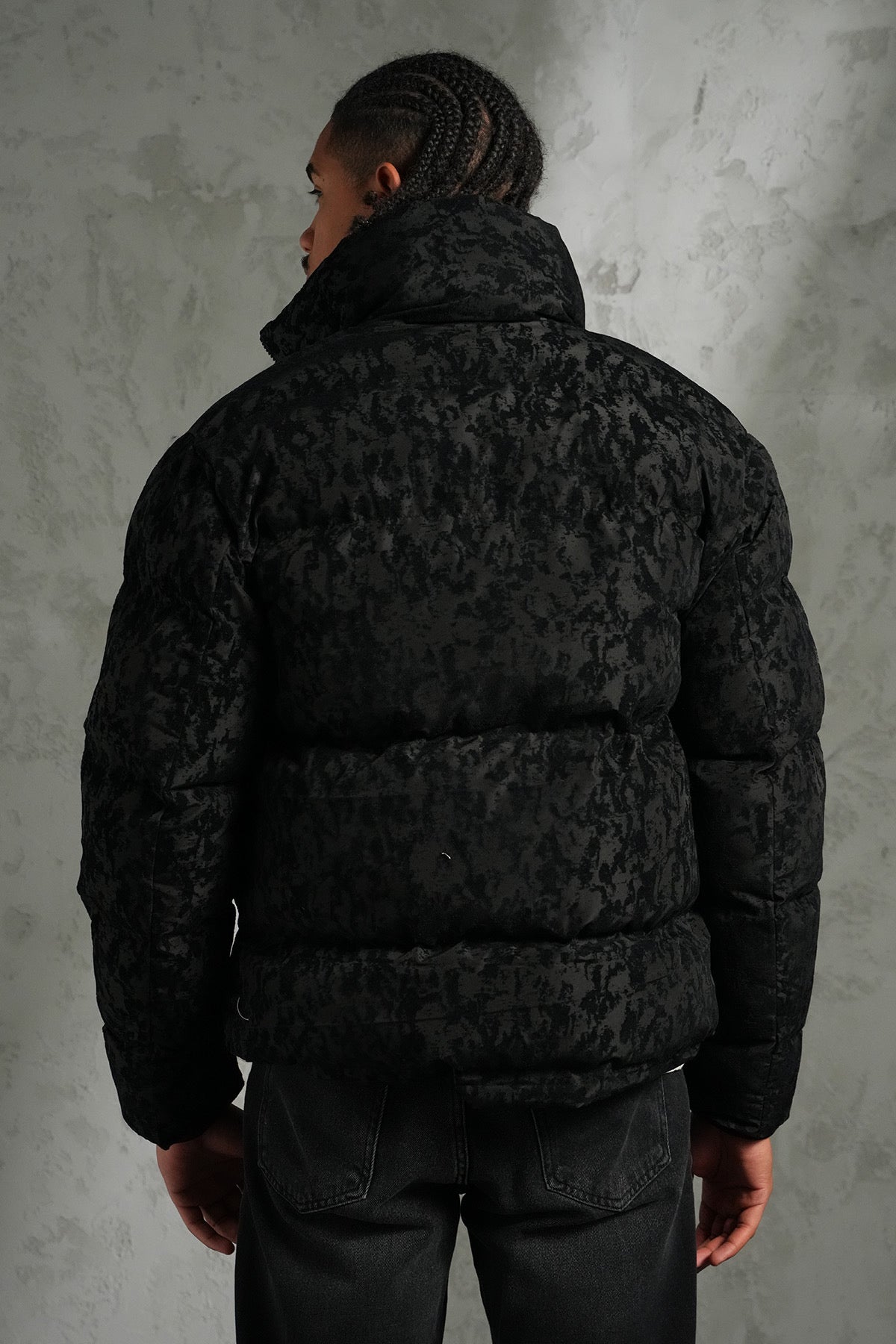 Doudoune motifs noir