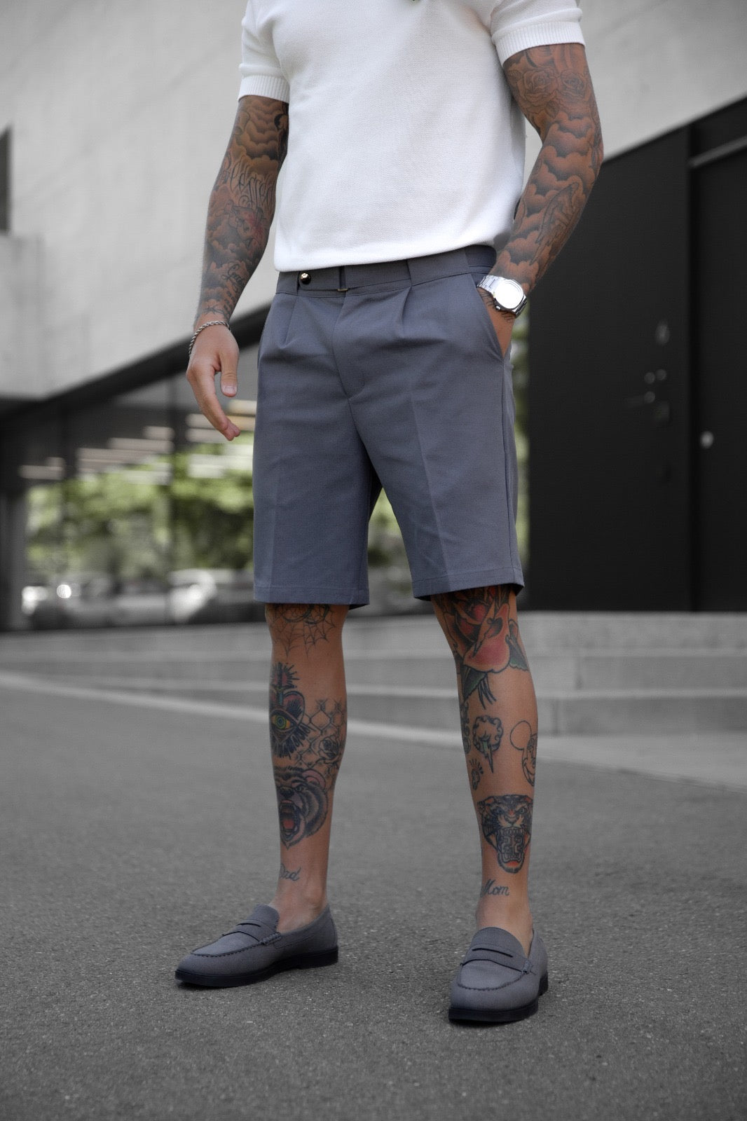 Short pince gris