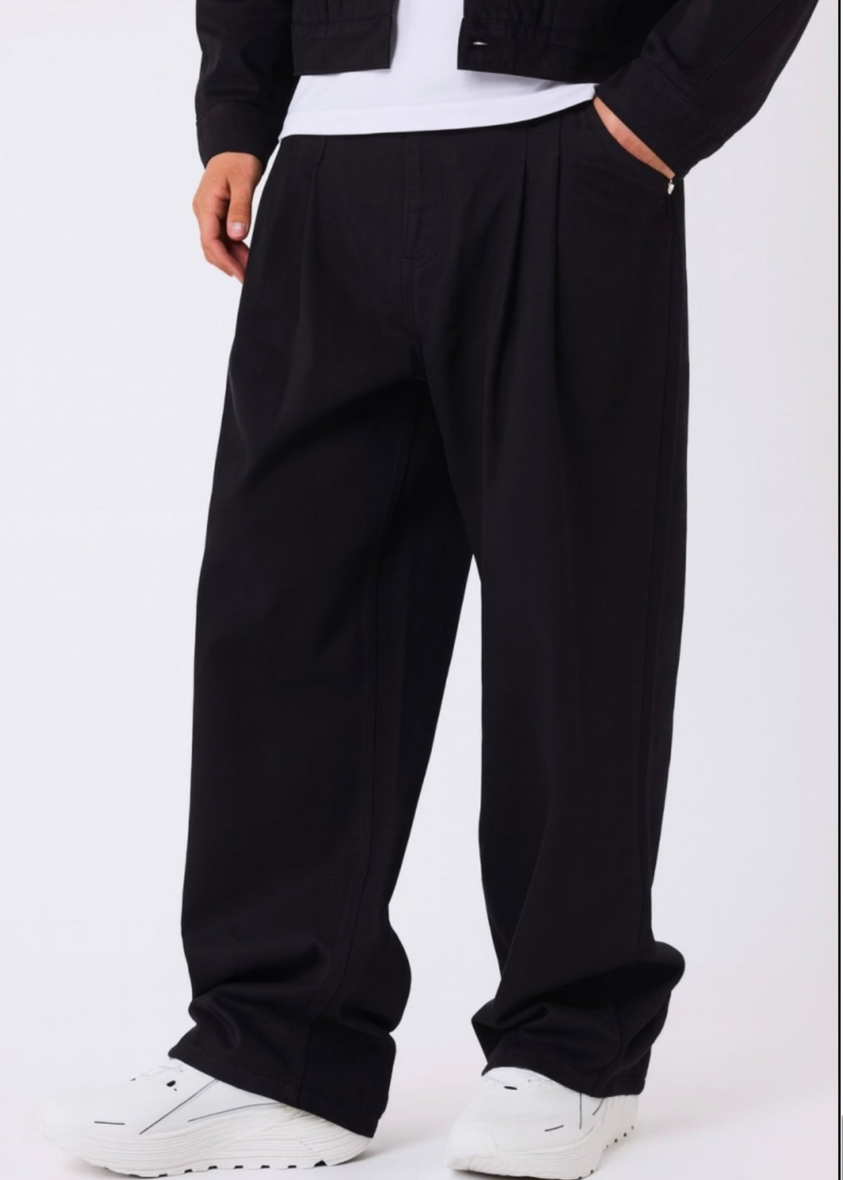 PXP - PANTALON EN TOILE CLASSY NOIR