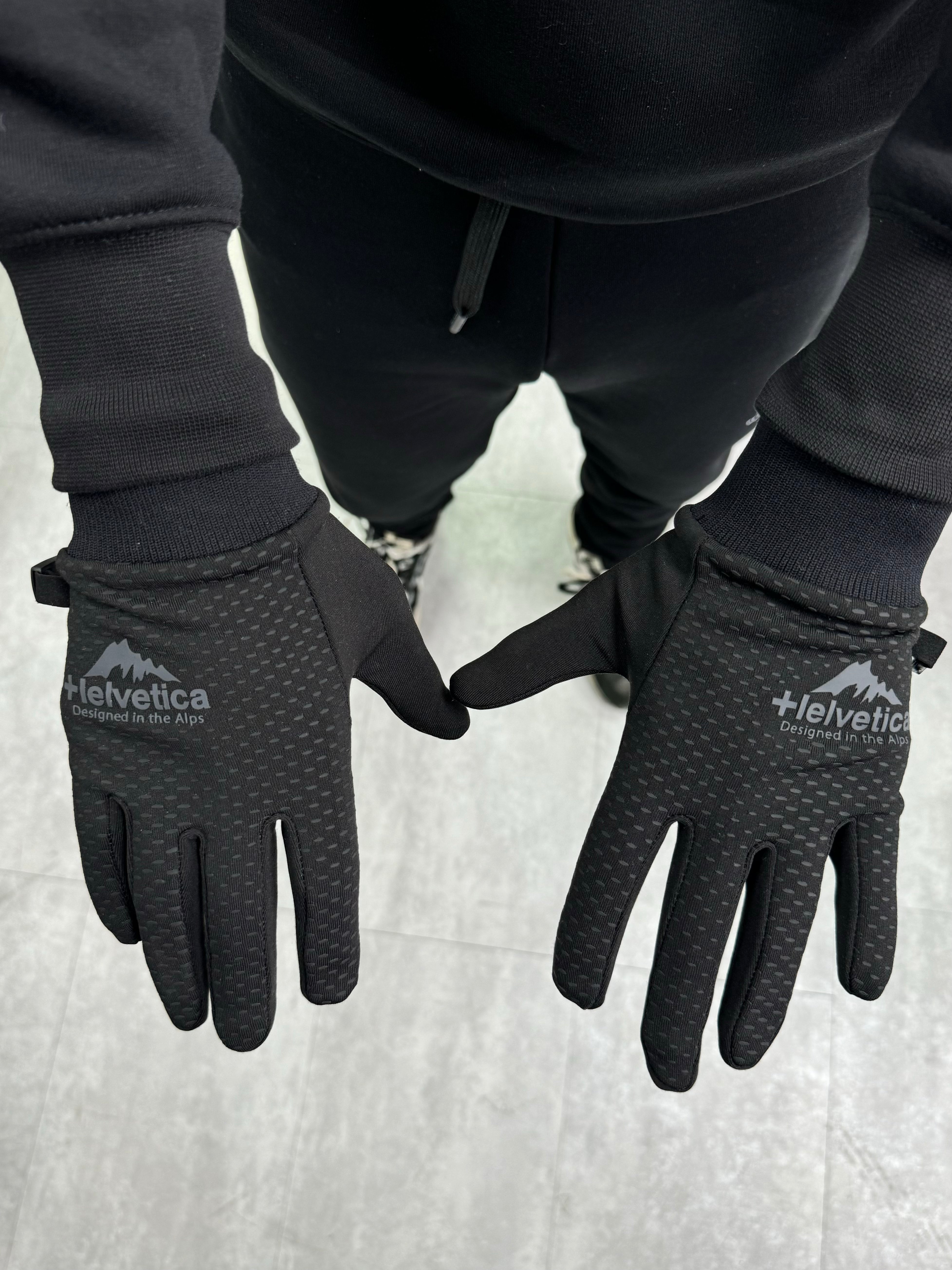 Helvetica - Gants Lasko noir