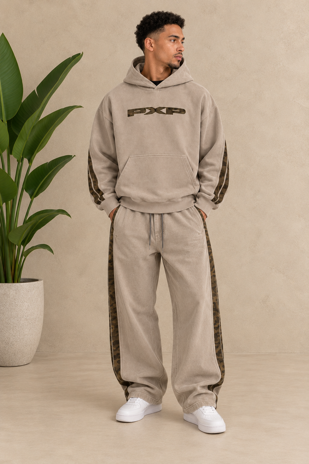 PXP - PANTALON DE JOGGING FOREST BEIGE