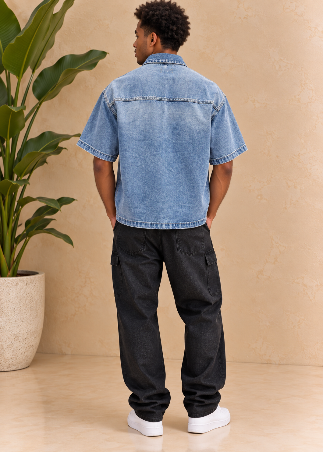 Chemise en jean bleu