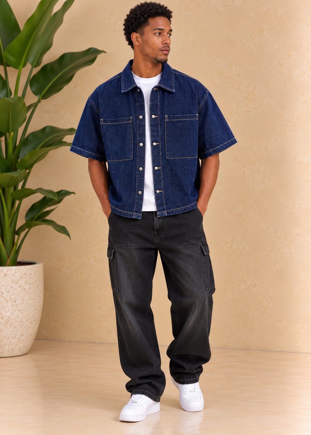 Chemise en jean brut