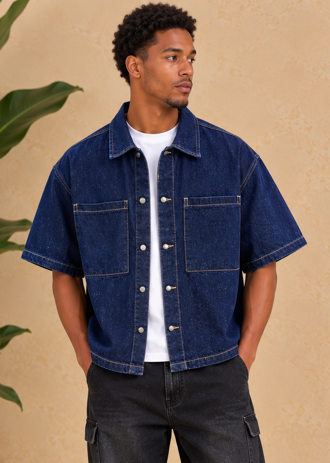Chemise en jean brut