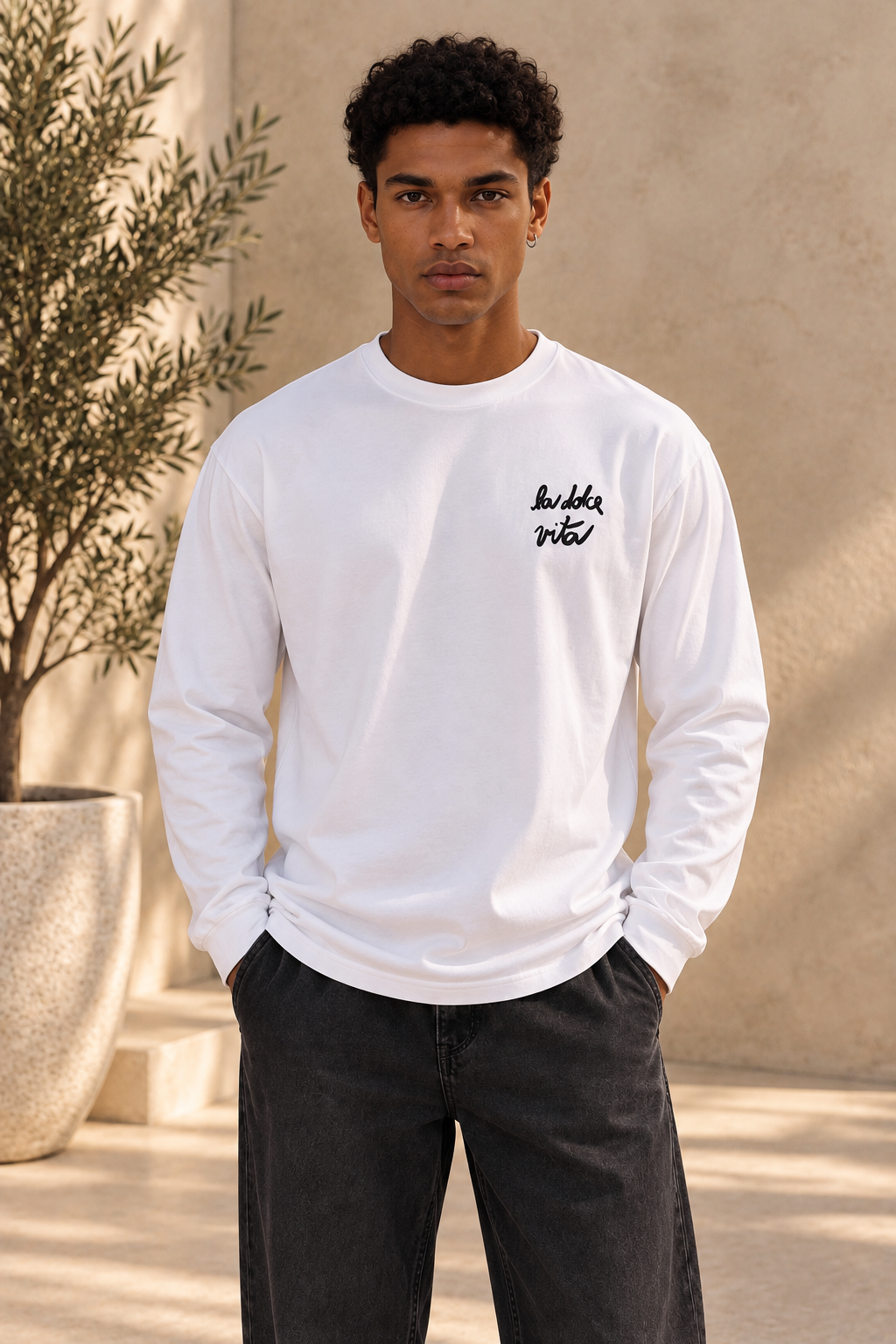 T-Shirt manche longue Dolce Vita blanc