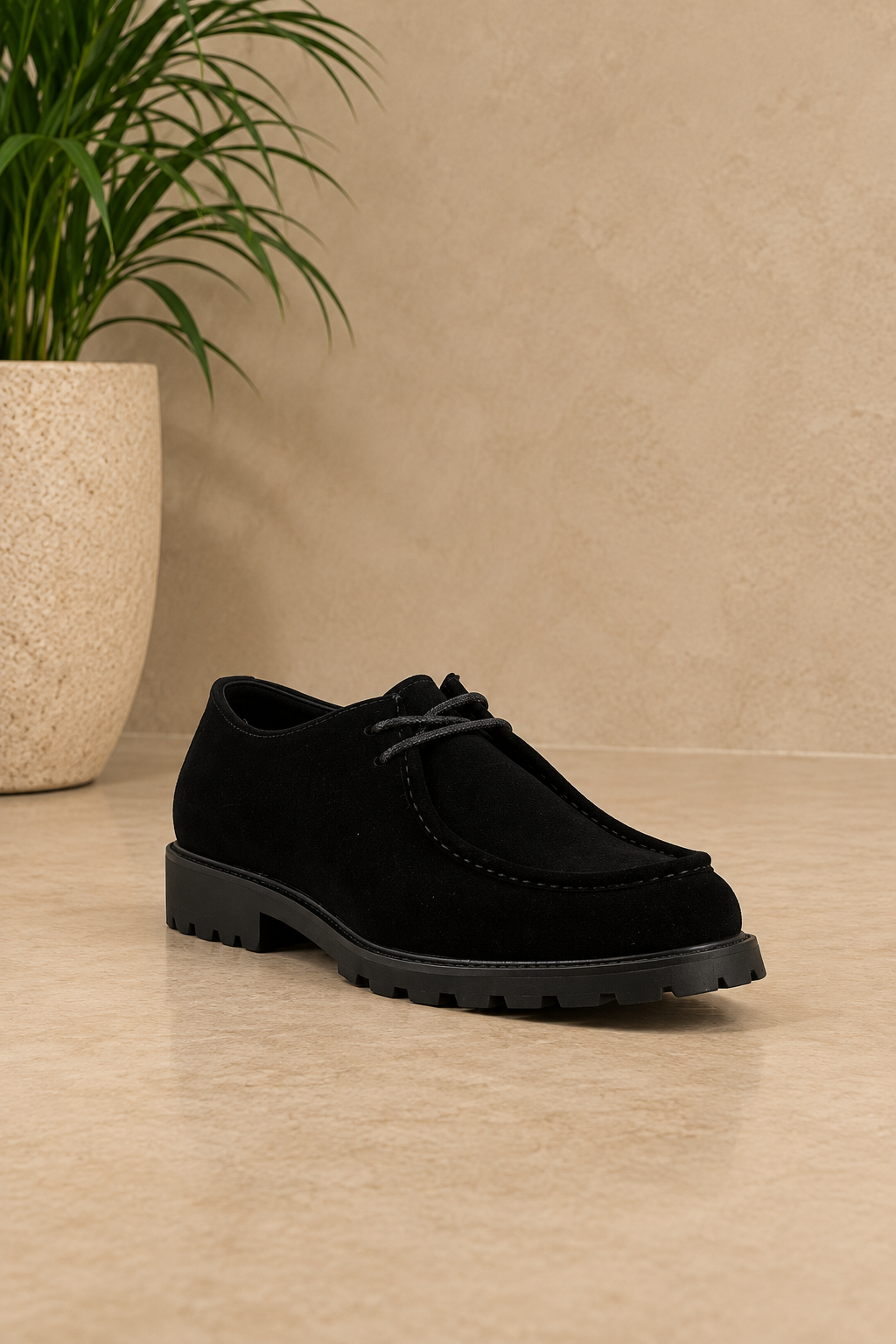 Chaussure en suédine noir