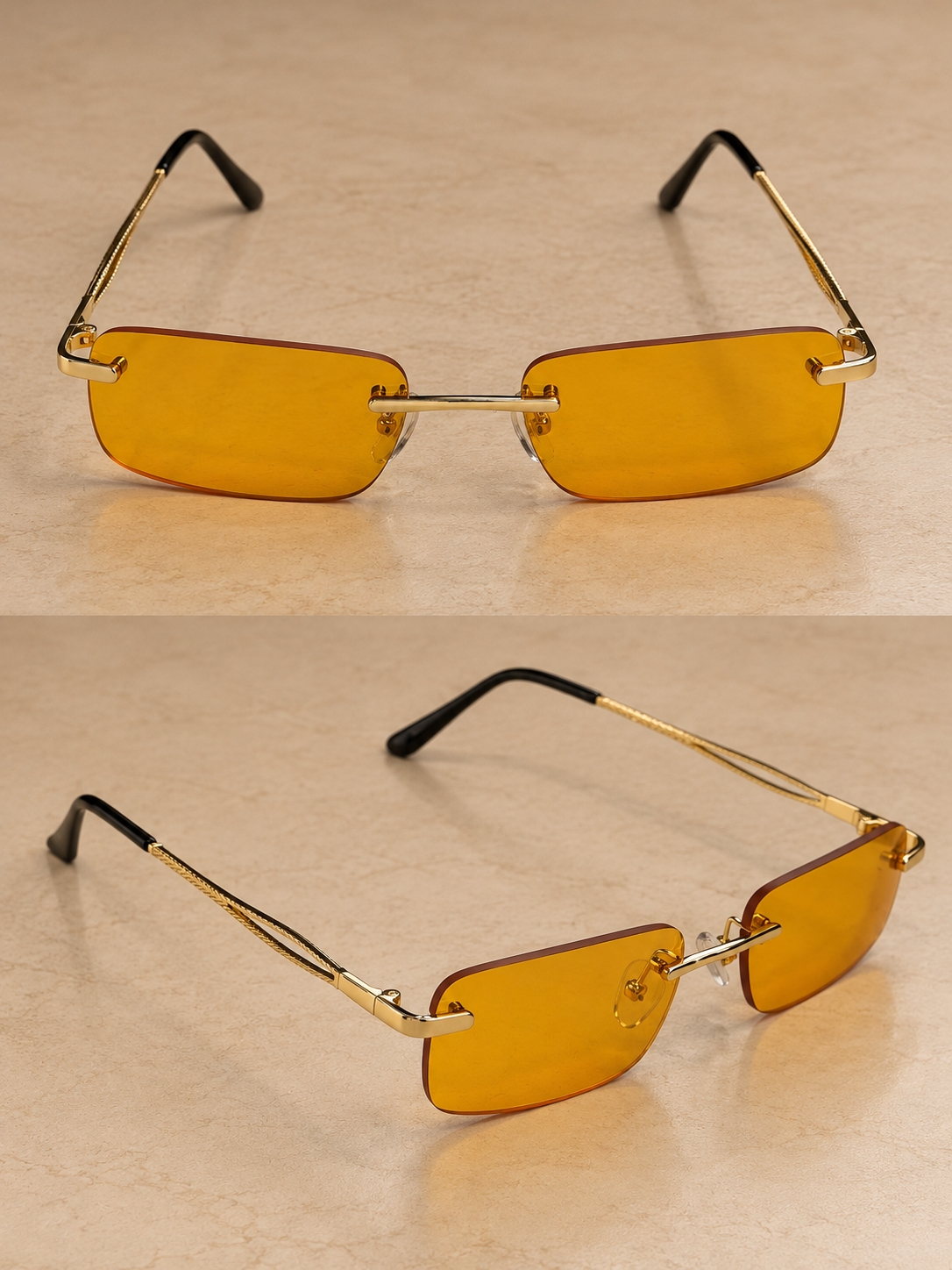 Lunette Ninho torsadée orange