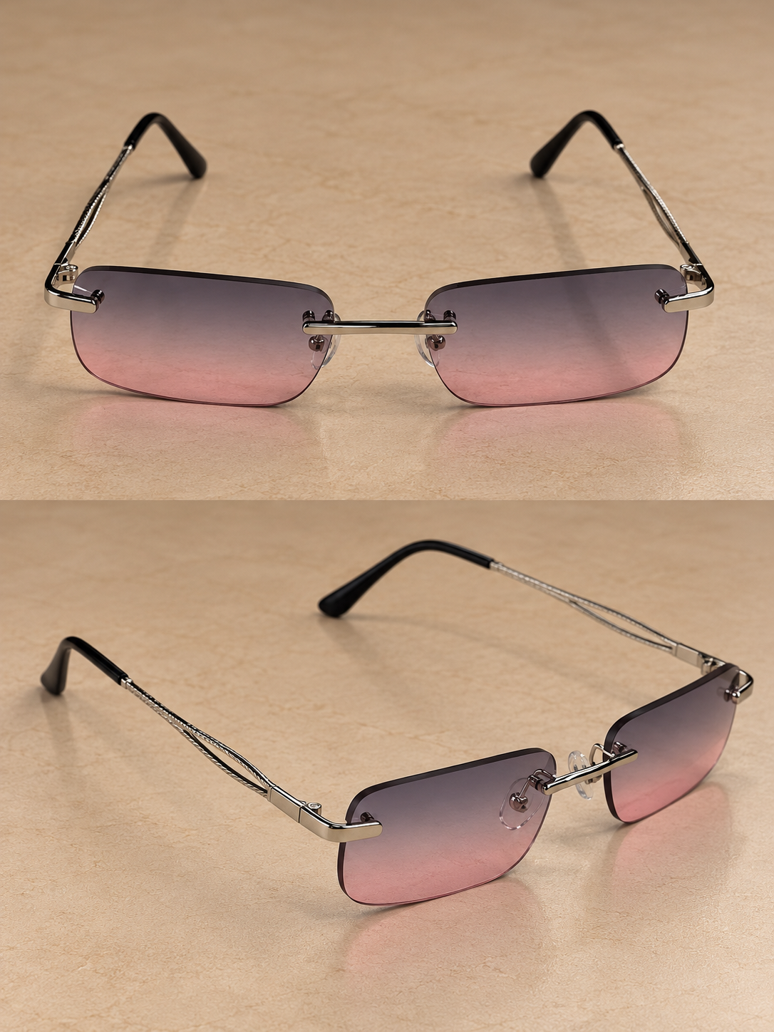 Lunette Ninho torsadée violet rose