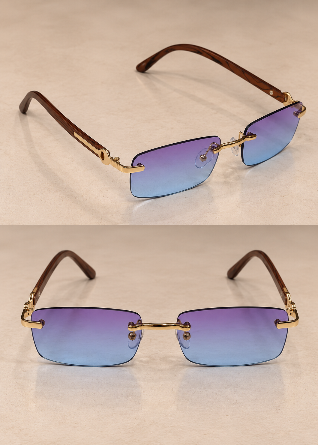 Lunette ninho bois bleu / violet