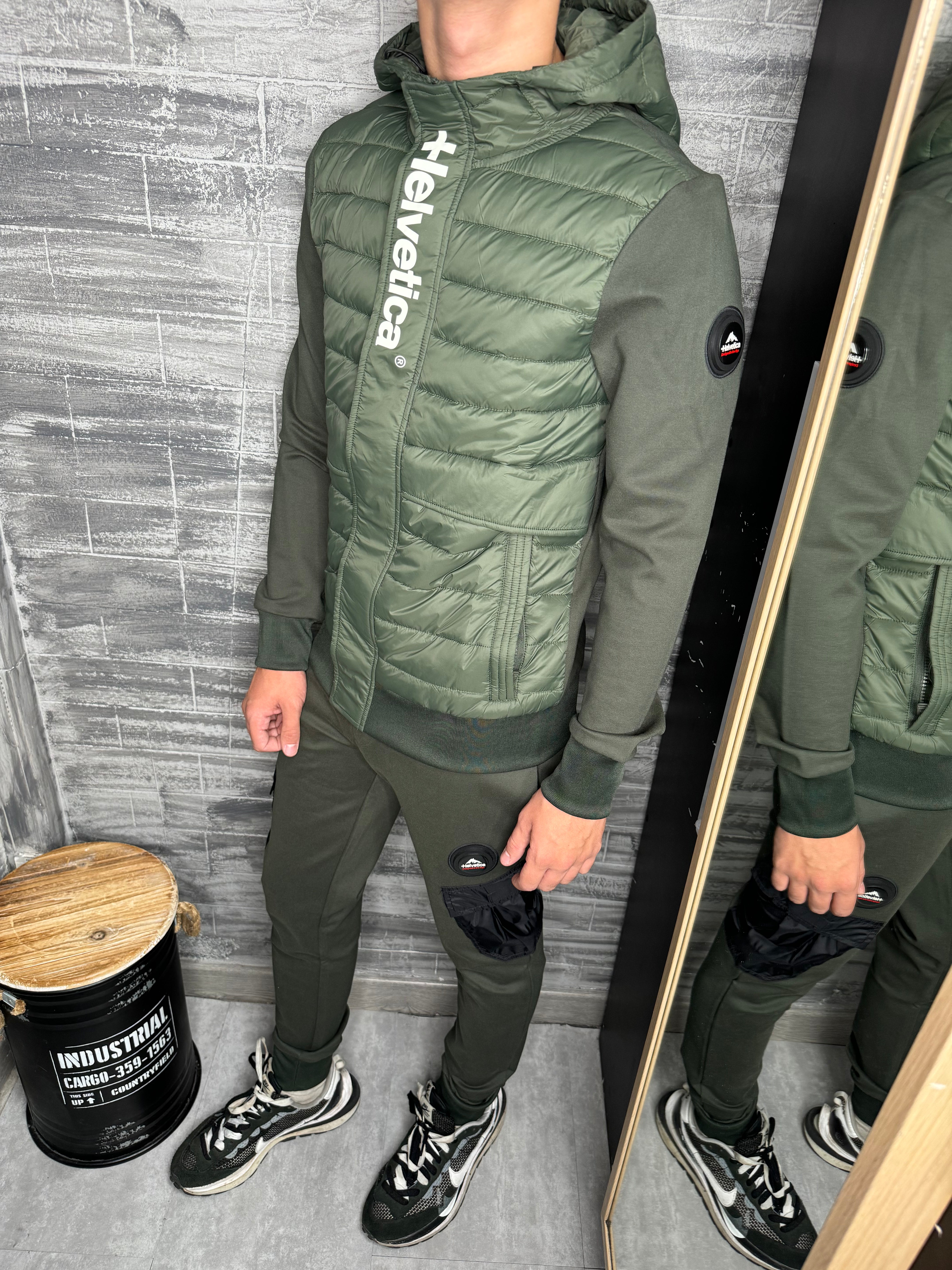 Helvetica - Veste Courchevel Kaki