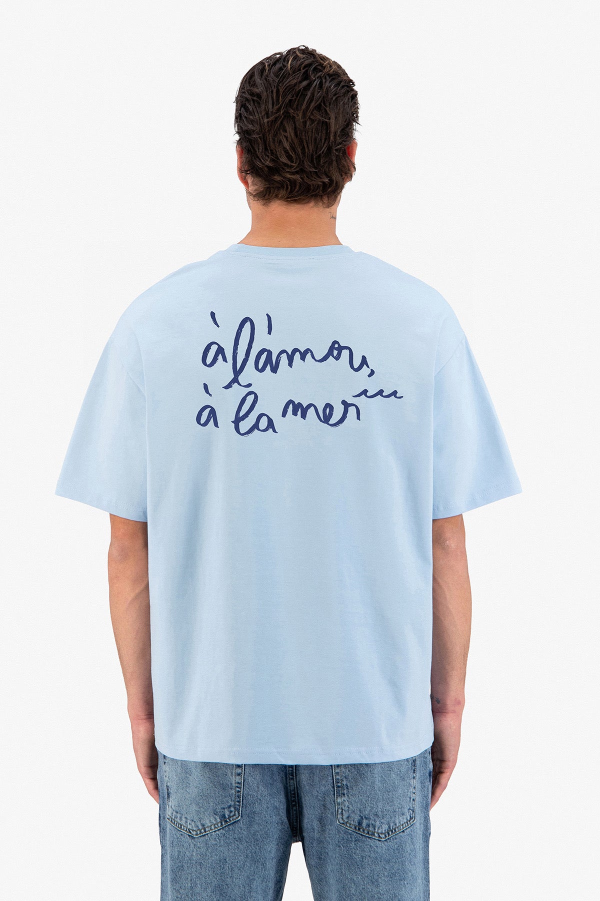 T-Shirt l’amour à la mer bleu