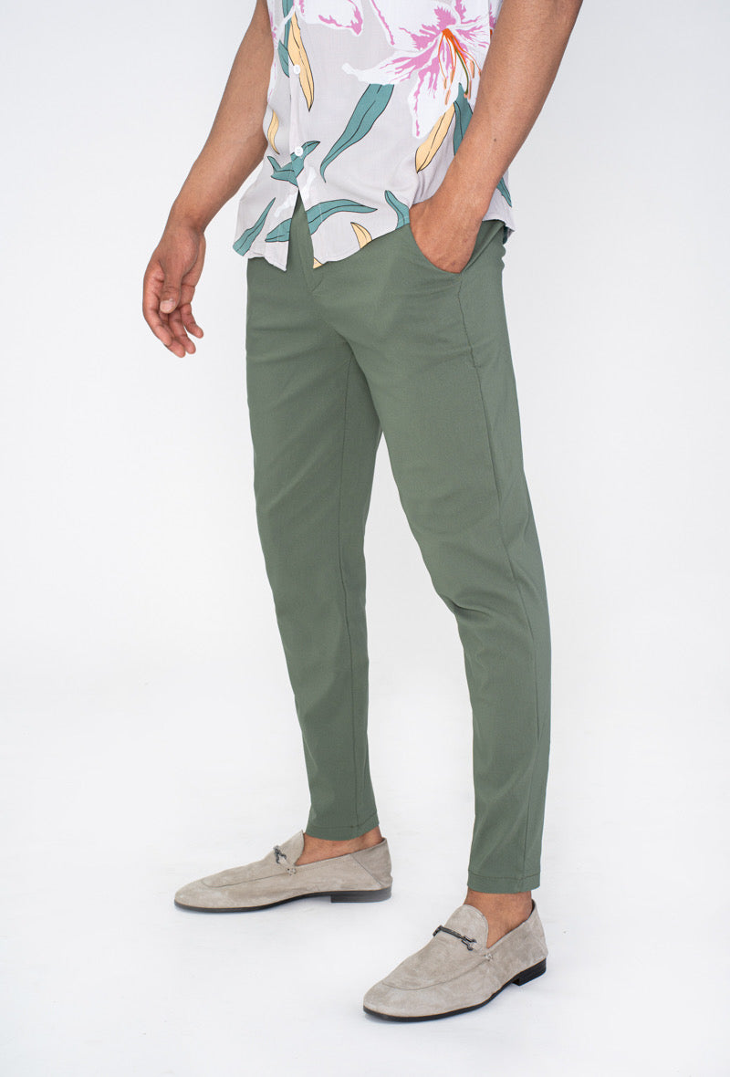 Pantalon cosy kaki