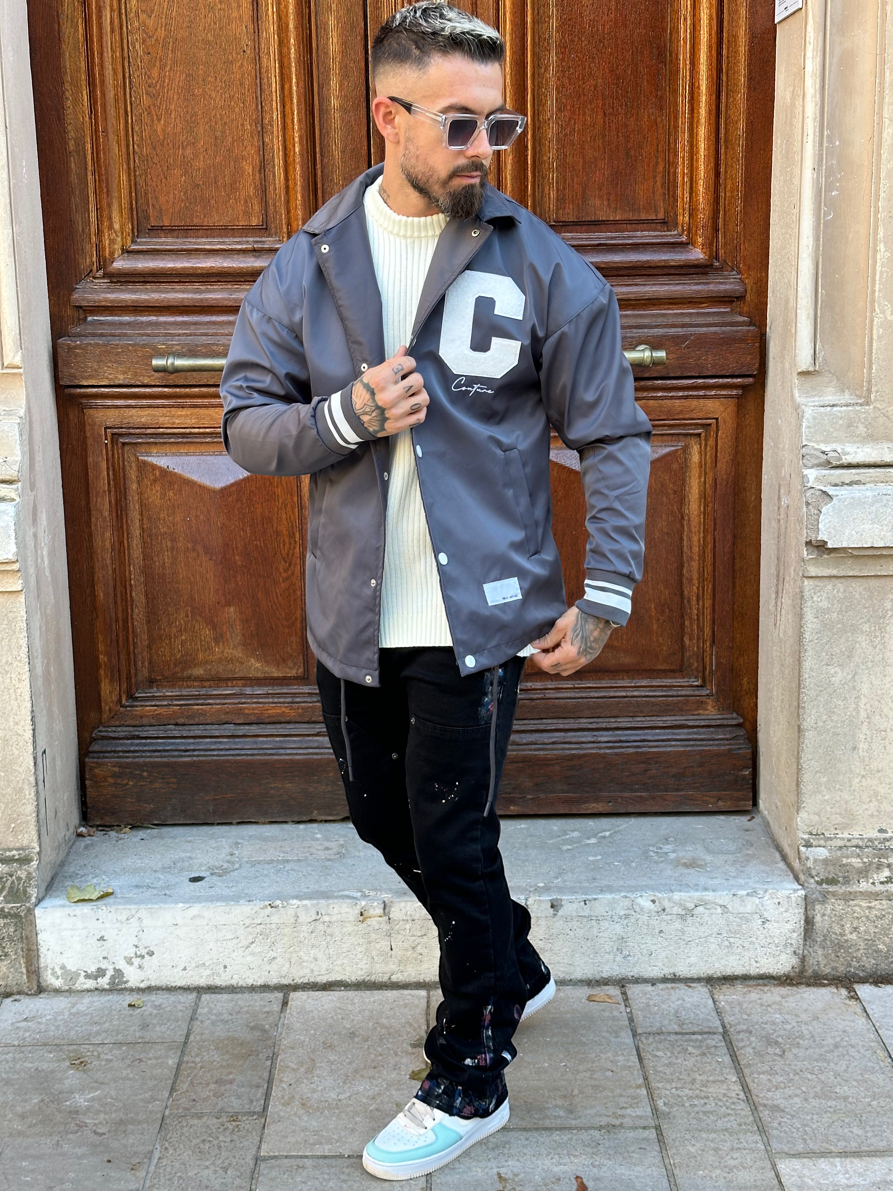 Charcoal gray Couture jacket