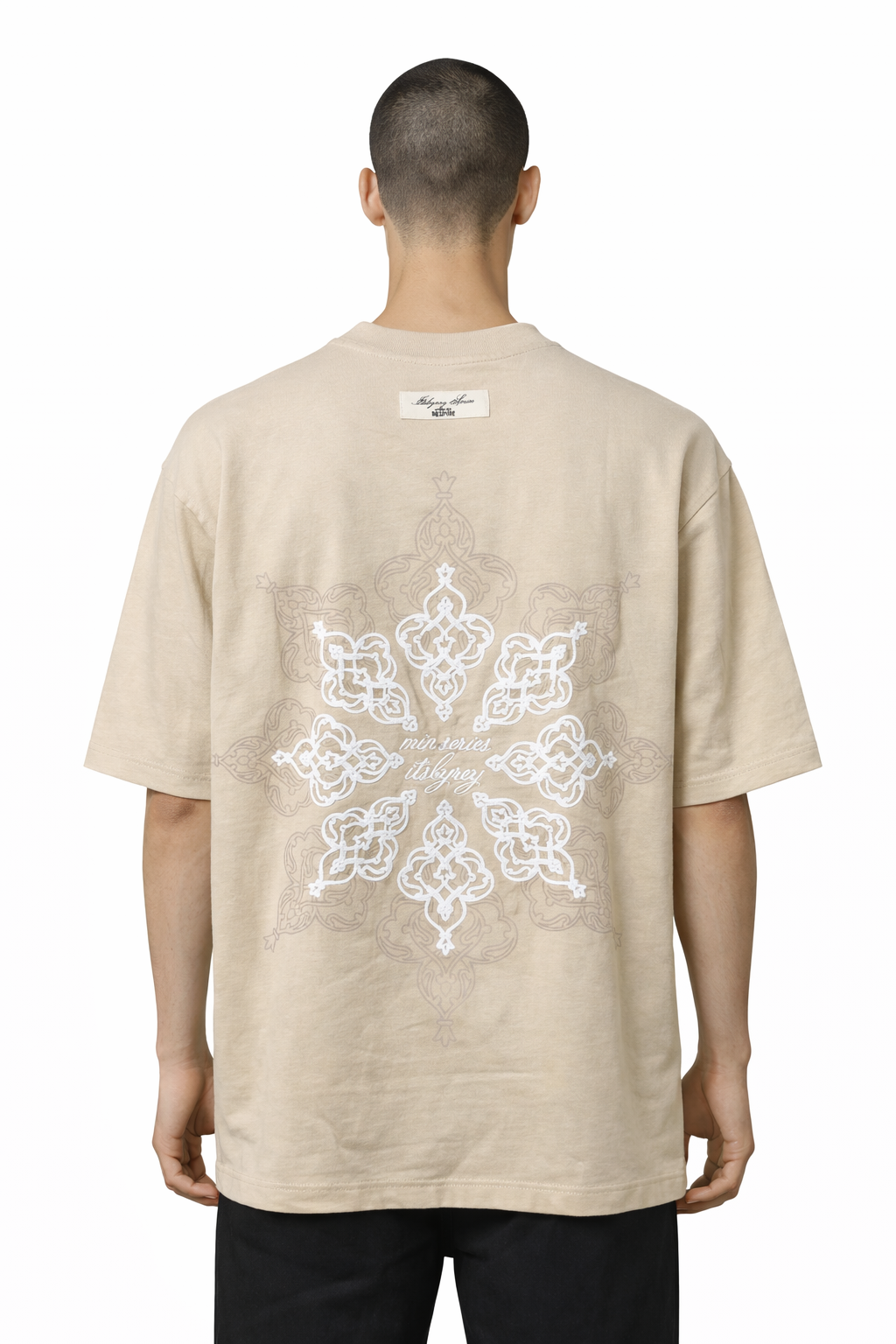 T-shirt oversize Respire brodé beige