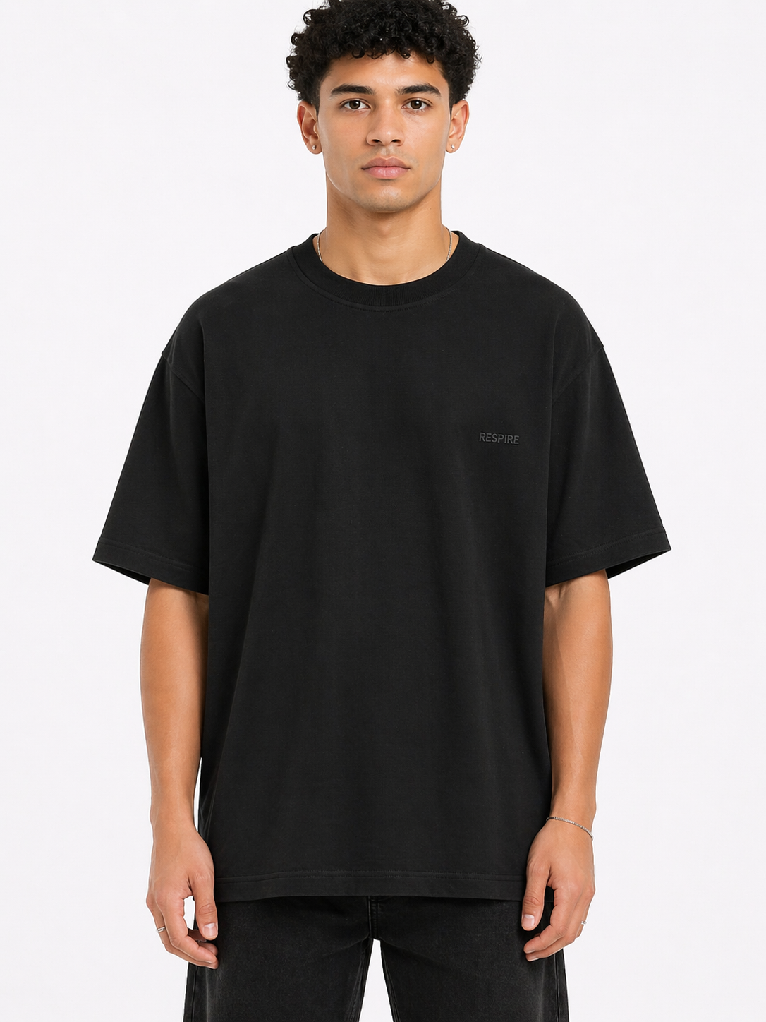 T-shirt oversize RESPIRE noir