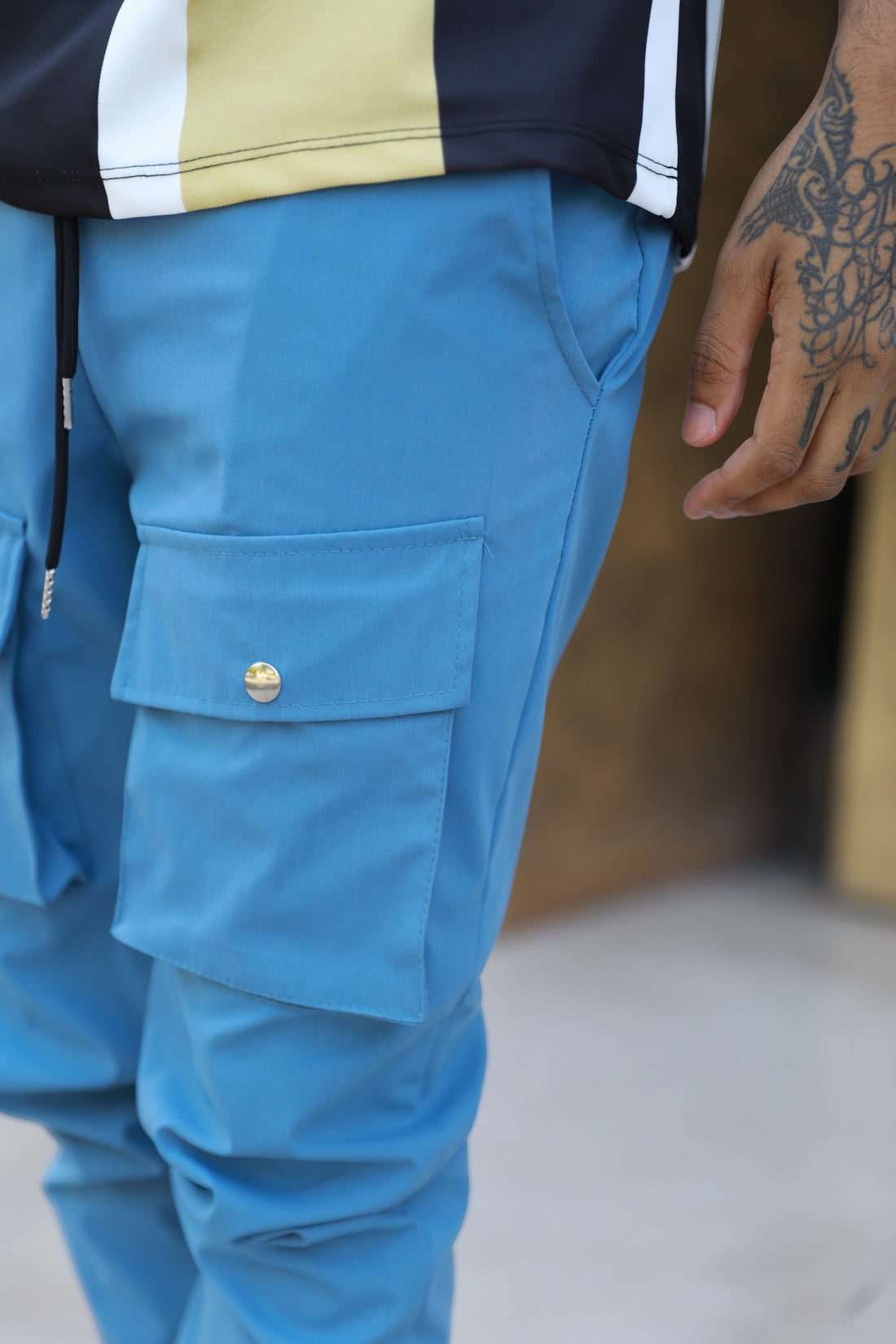 Pantalon Cargo bleu poches avant - Stayin
