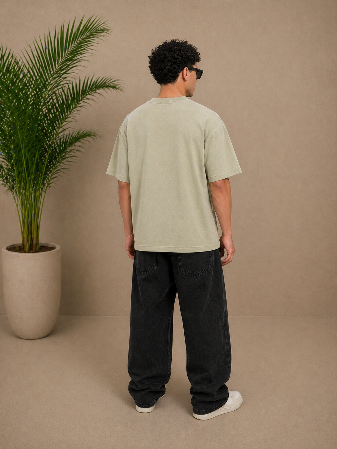 T-shirt oversize Respire kaki