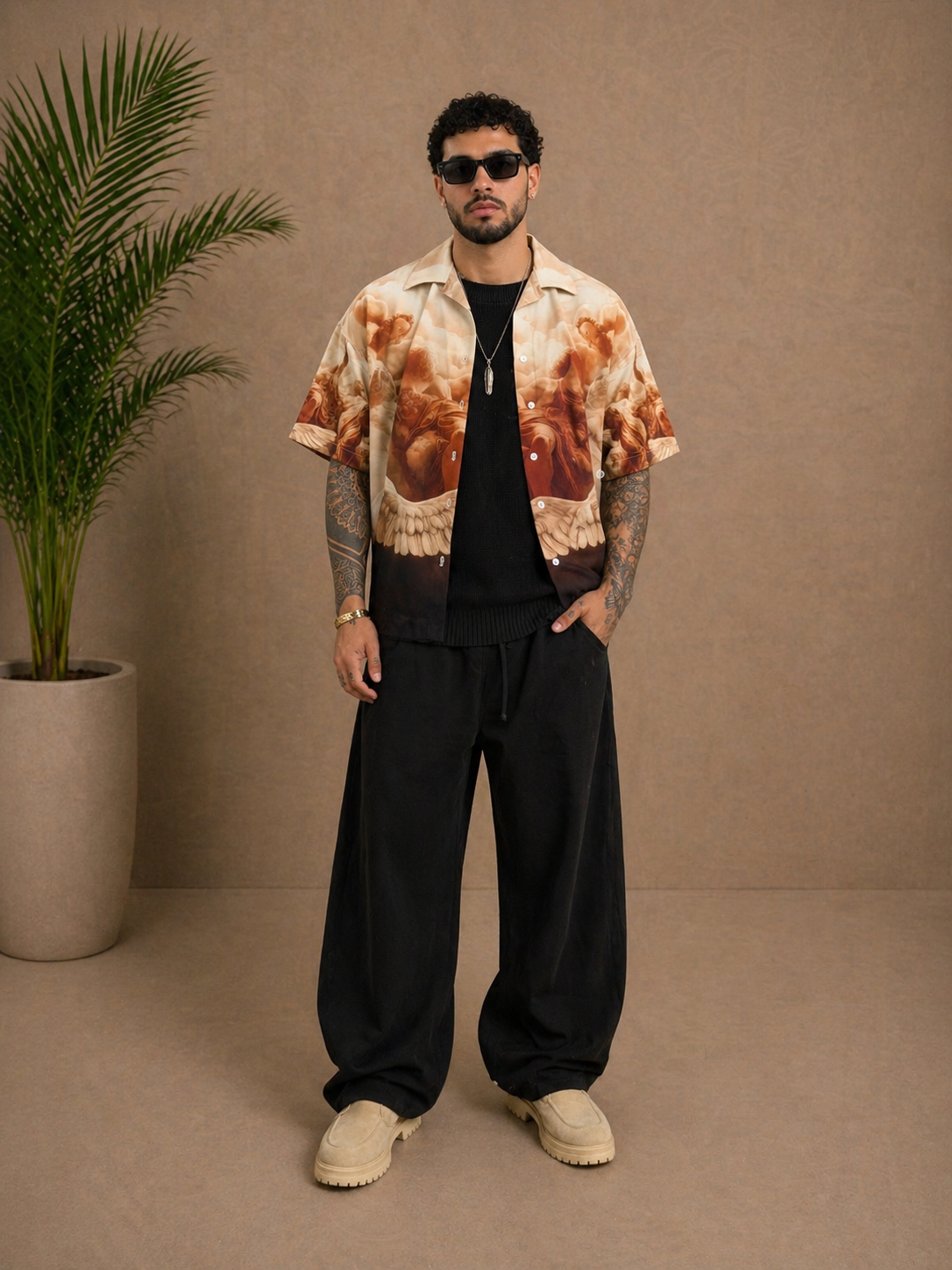 Chemise oversize Freedom orange