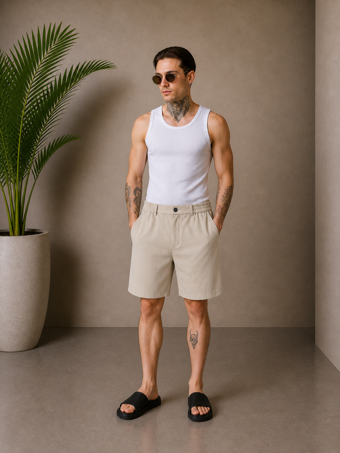 Short imper beige