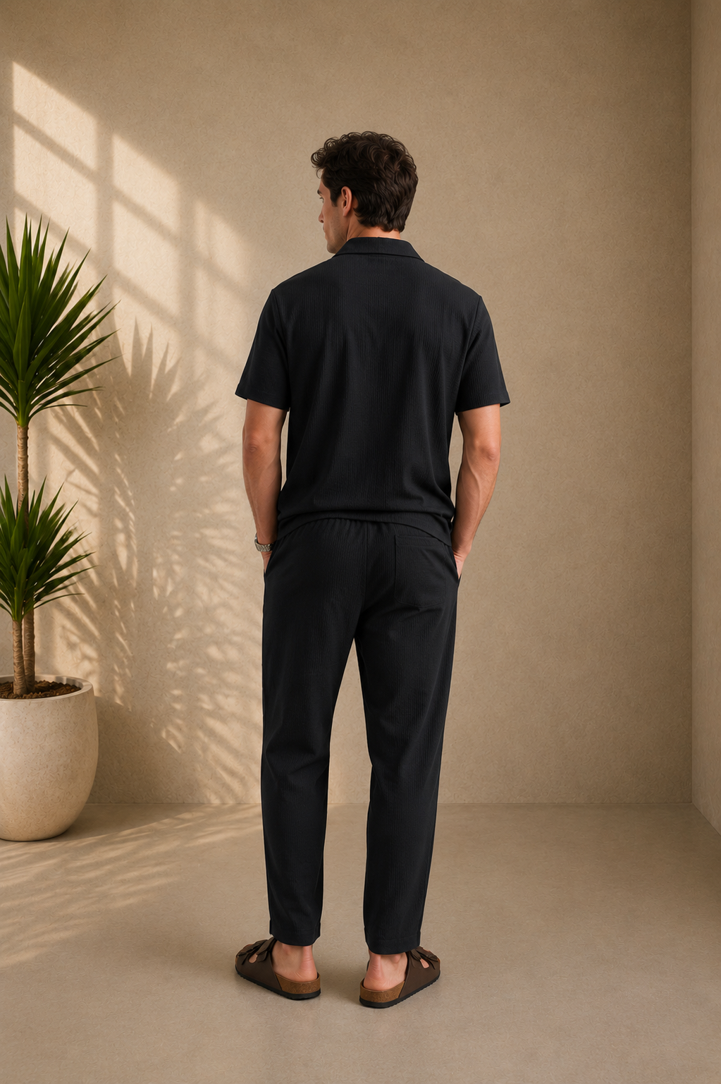 Ensemble chemise et pantalon noir