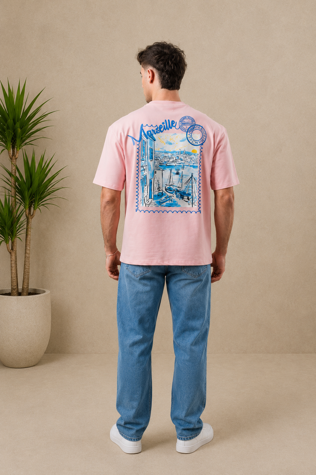 T-shirt Marseille rose