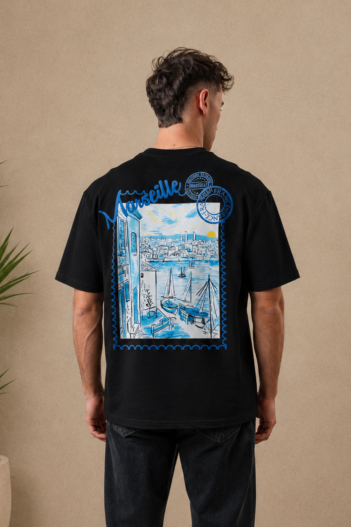 T-shirt Marseille noir