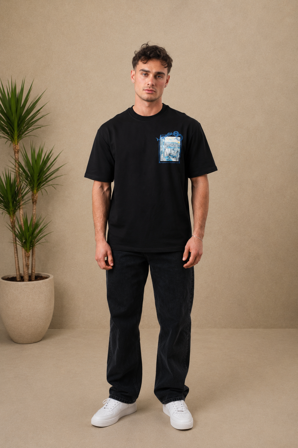 T-shirt Marseille noir