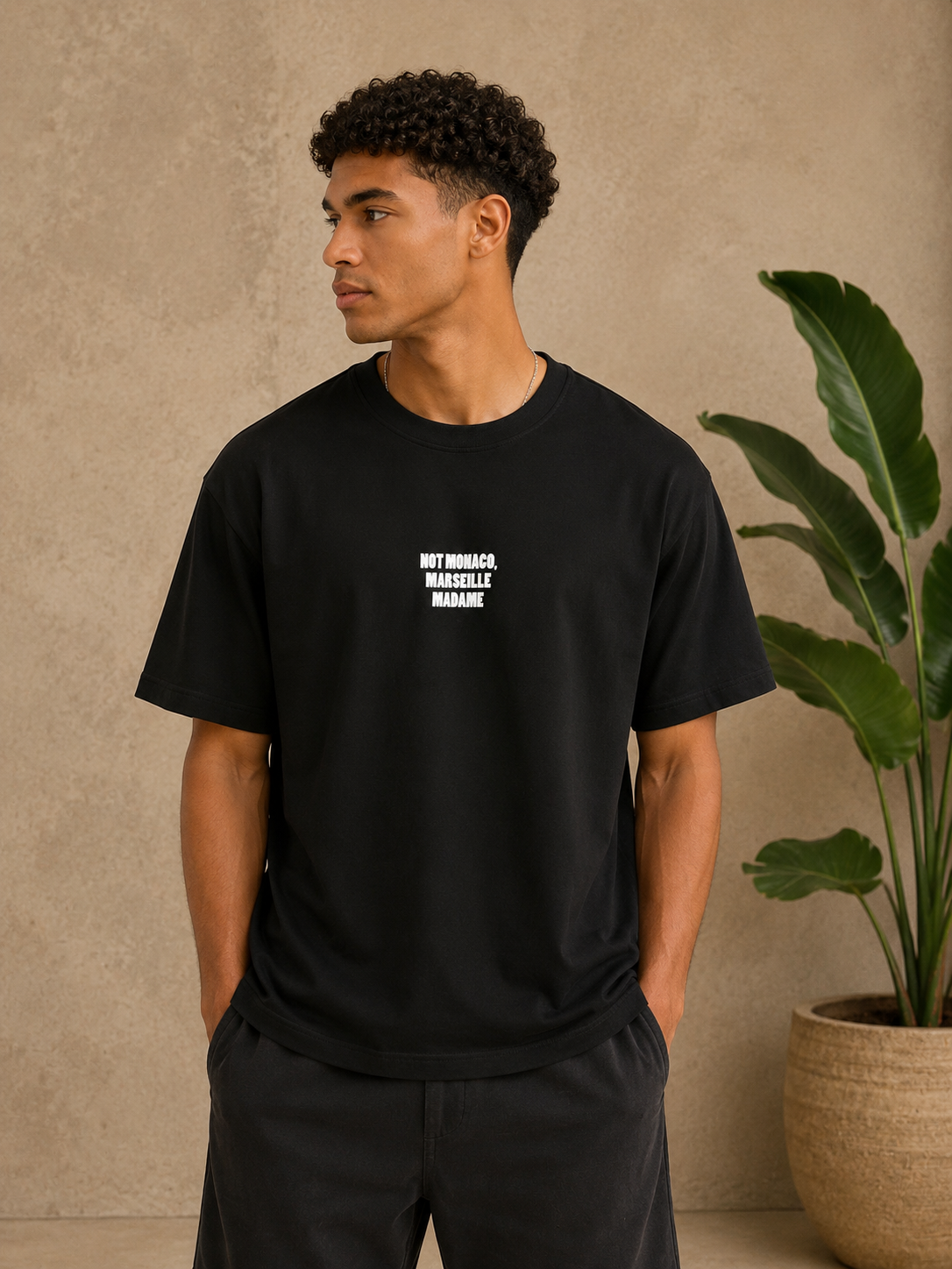 T-shirt Marseille Madame noir