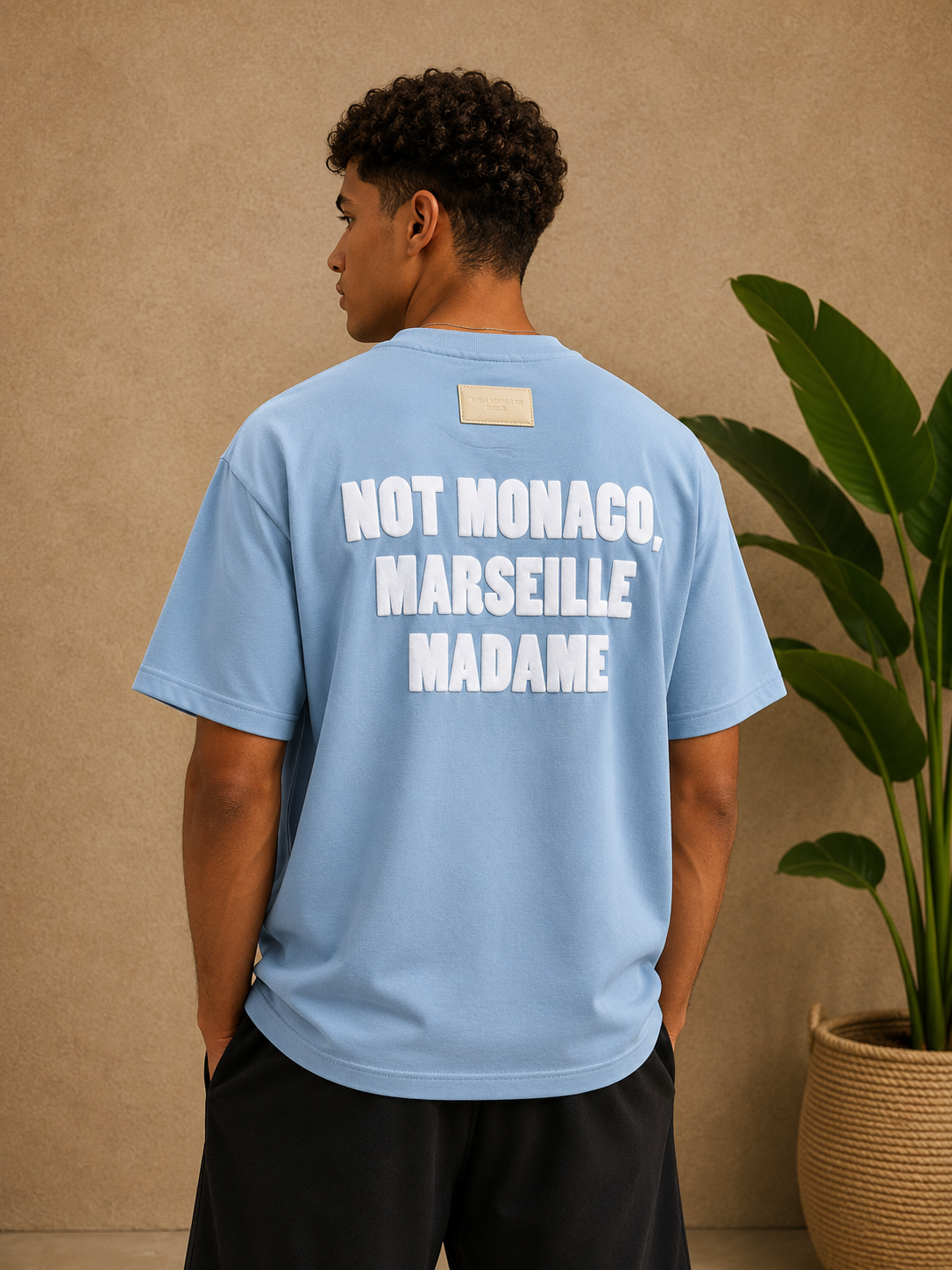 T-shirt Marseille Madame bleu