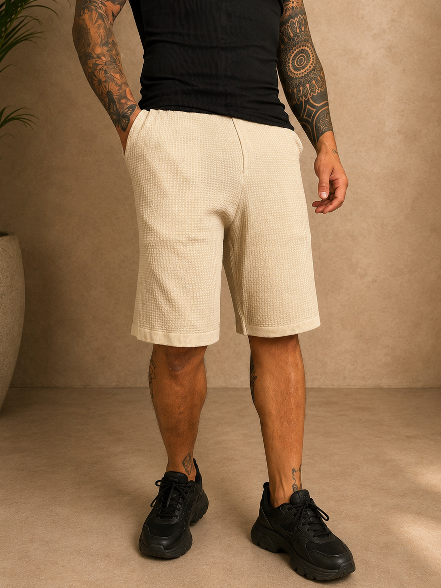 Short maille beige