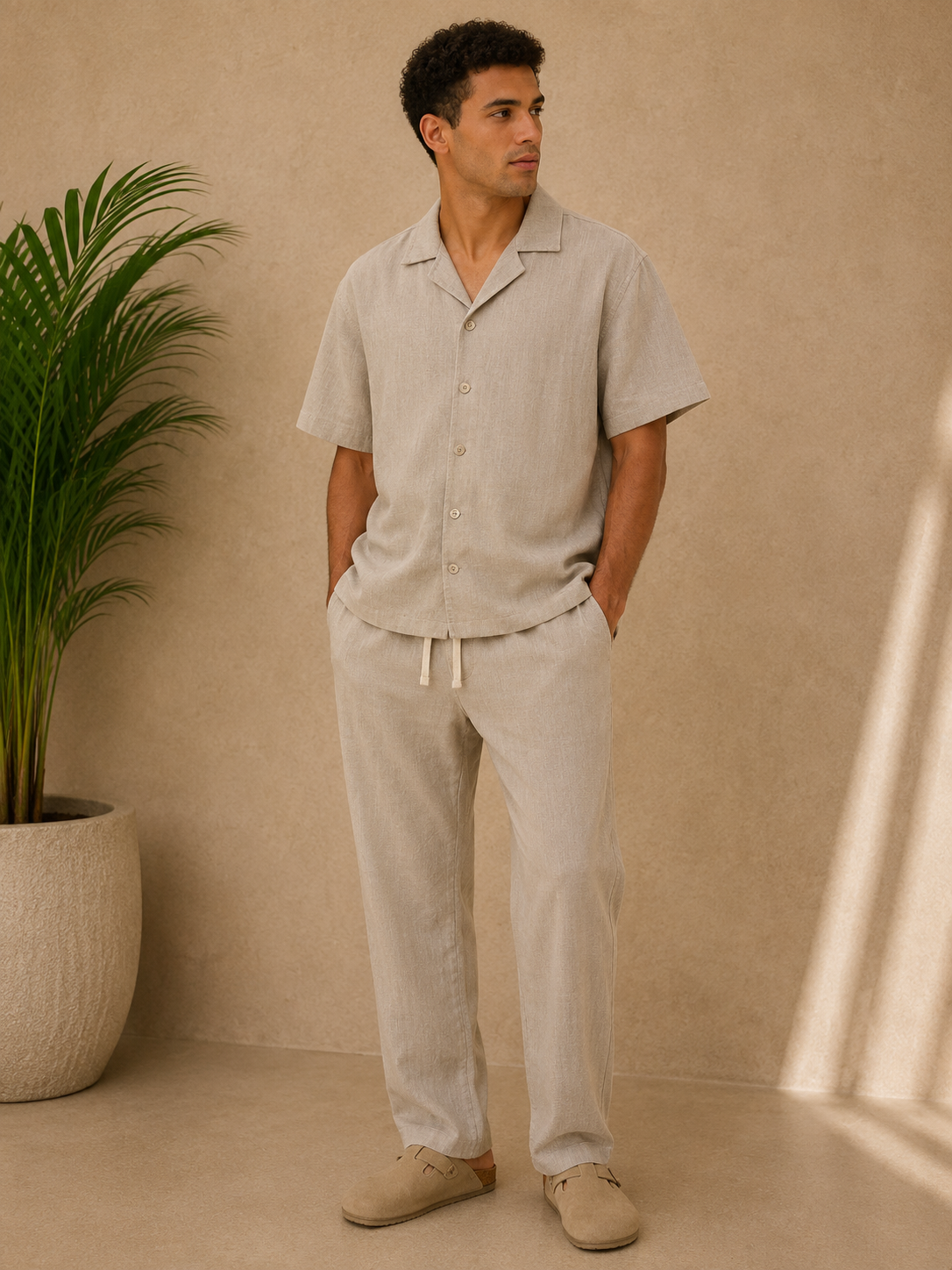 Chemise beige