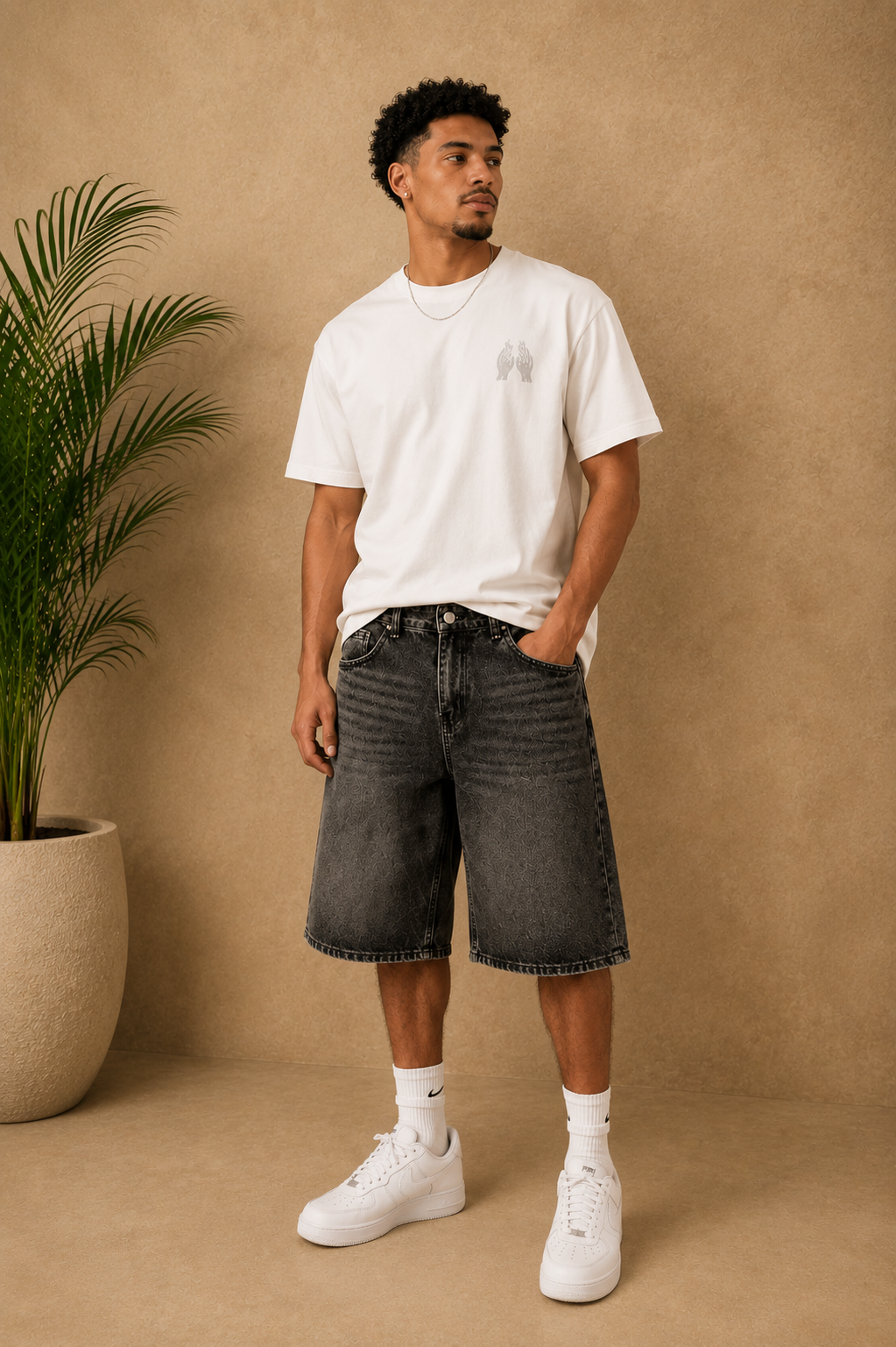 Short Jean bermuda large gris
