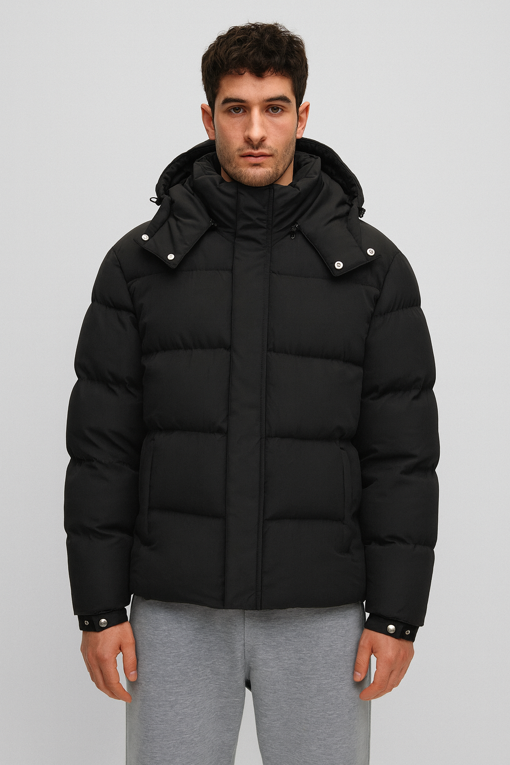 Doudoune capuche noir