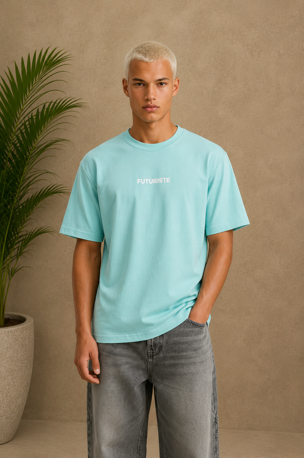 T-Shirt ART futuriste vert