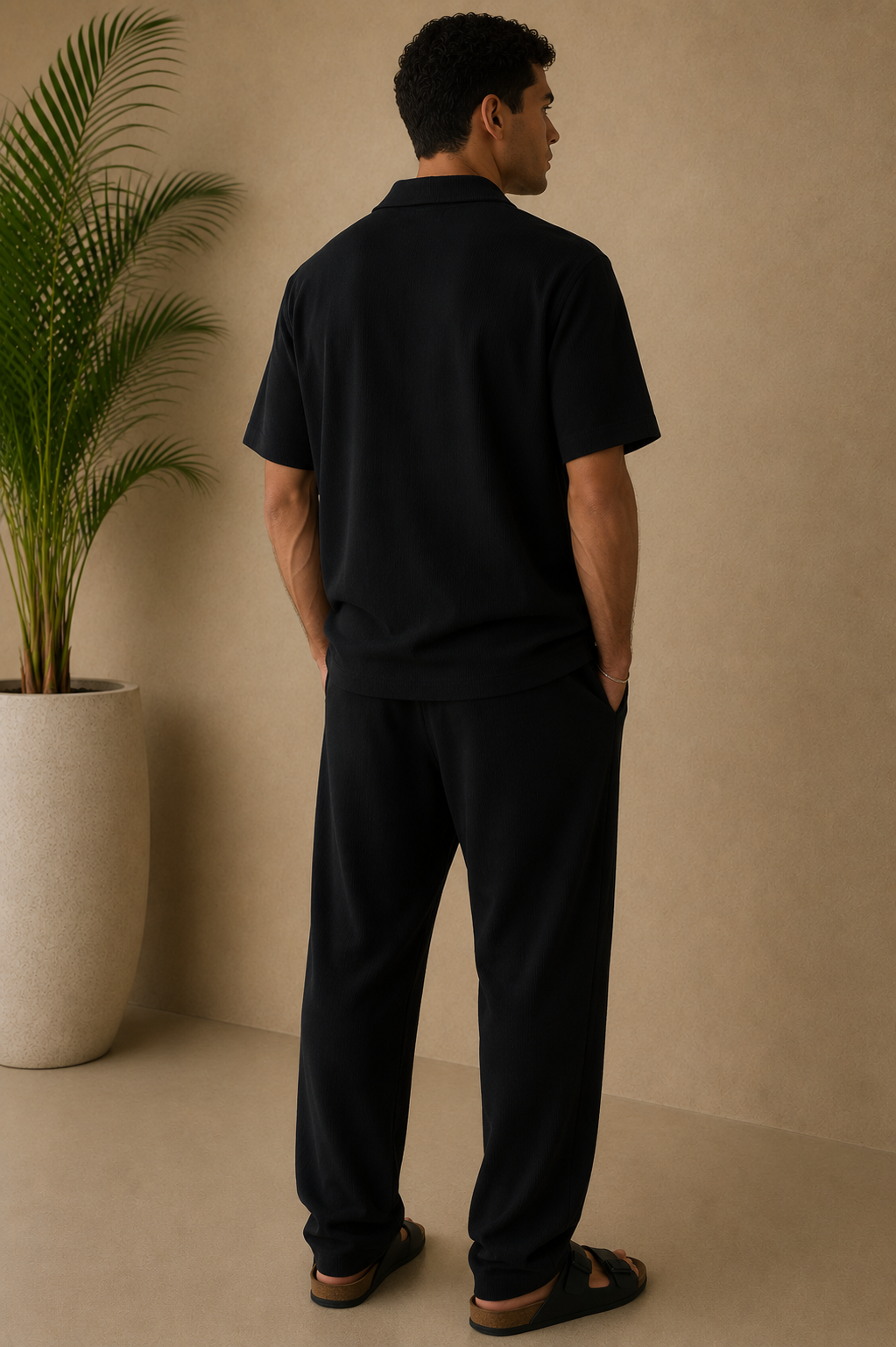 Chemise texturé noir