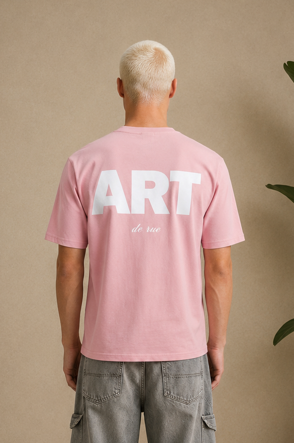 T-Shirt ART futuriste rose