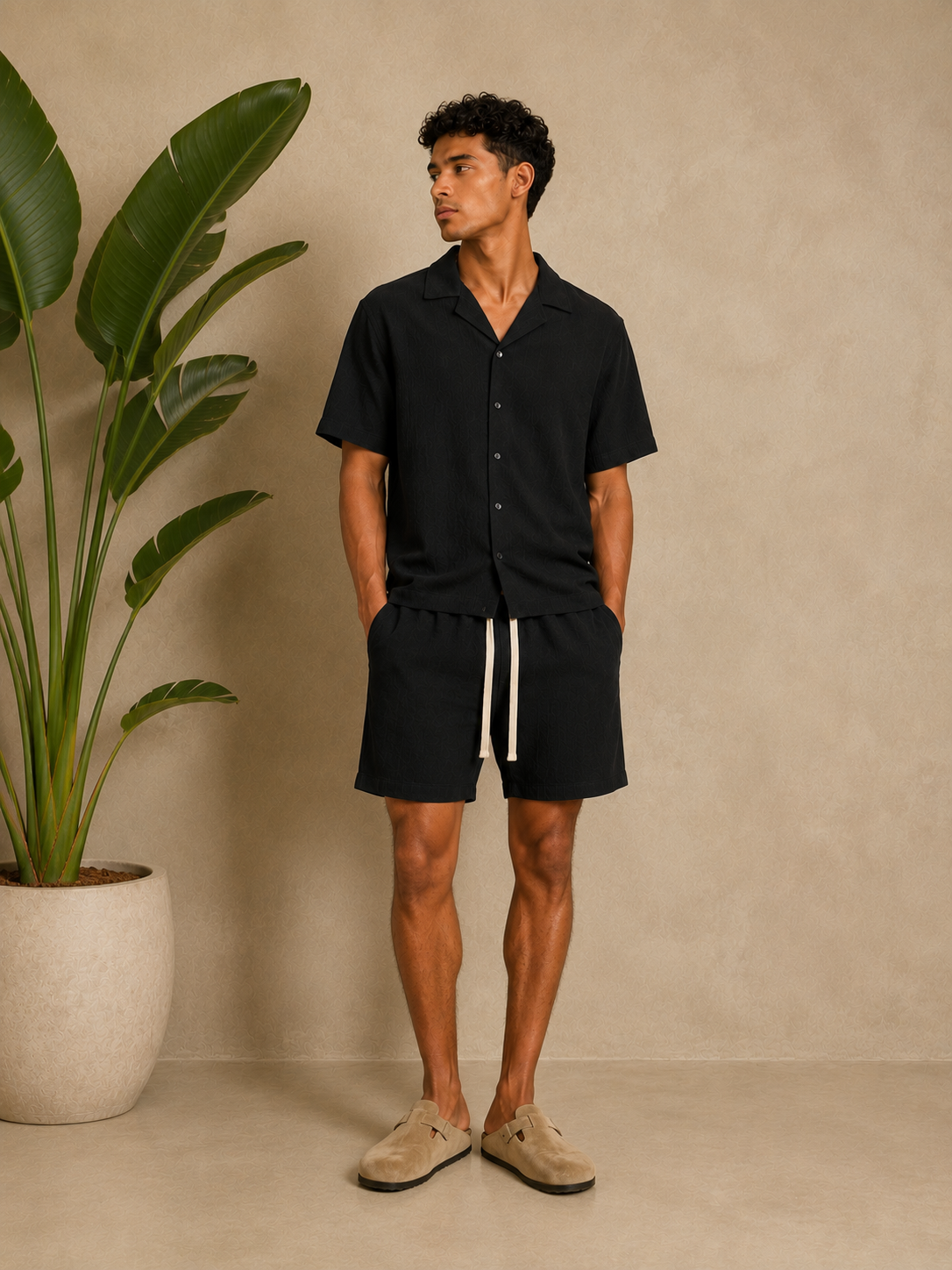 Ensemble bali short chemise noir