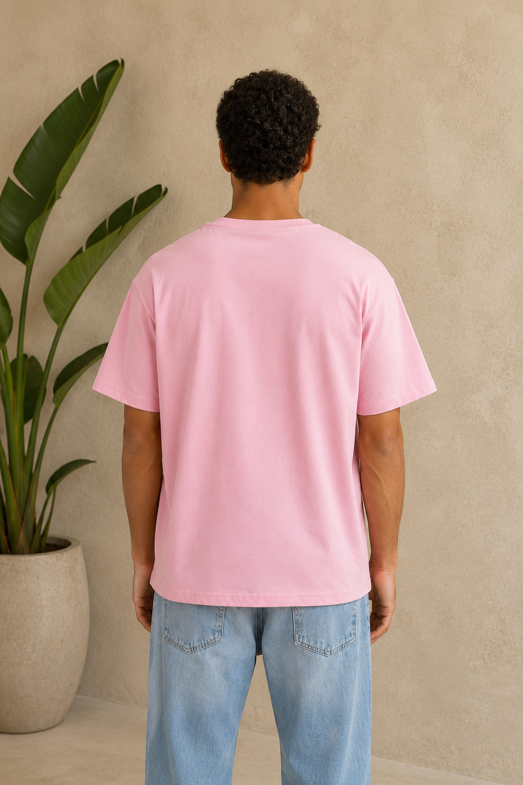 T-shirt rose cœur blanc
